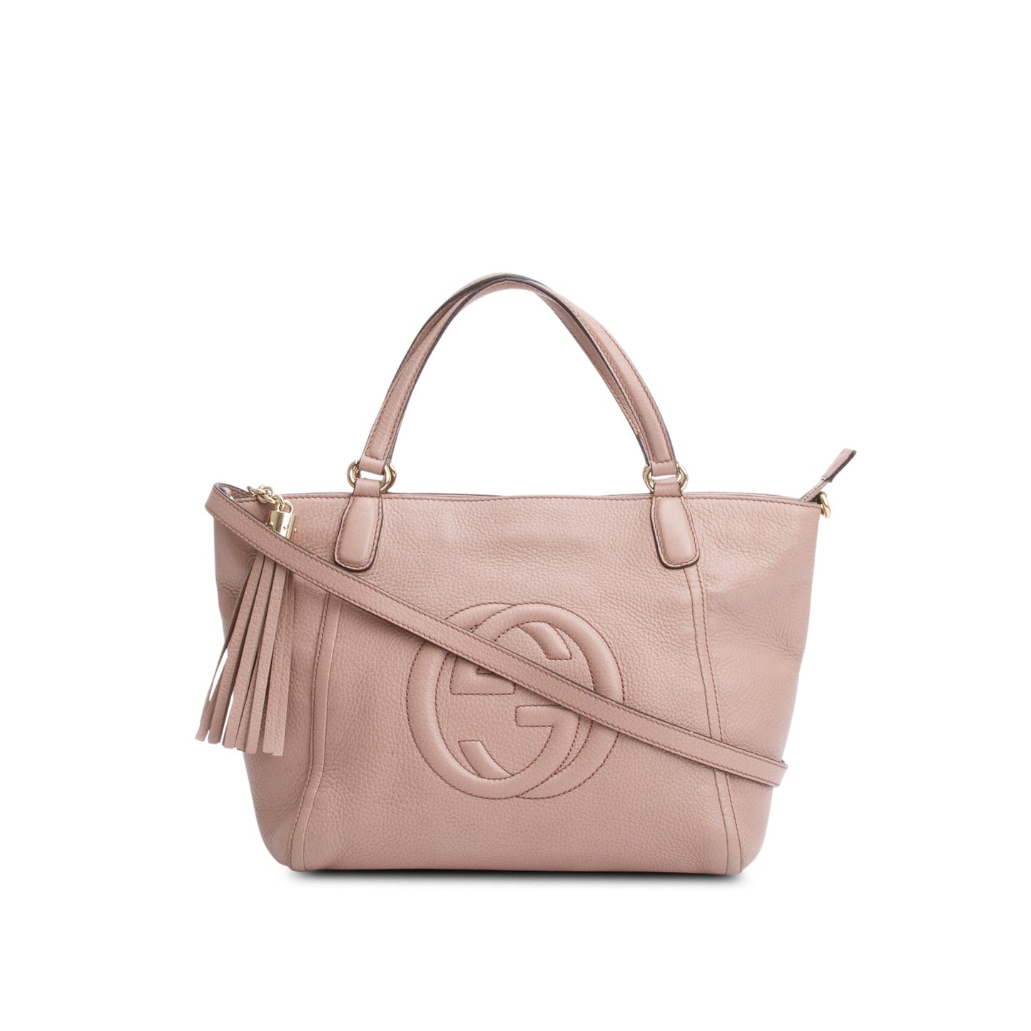 Gucci Pink Calfksin Leather Small Soho Cellarius Tote