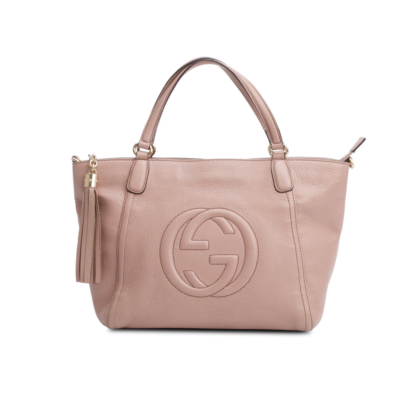 Gucci Pink Calfksin Leather Small Soho Cellarius Tote