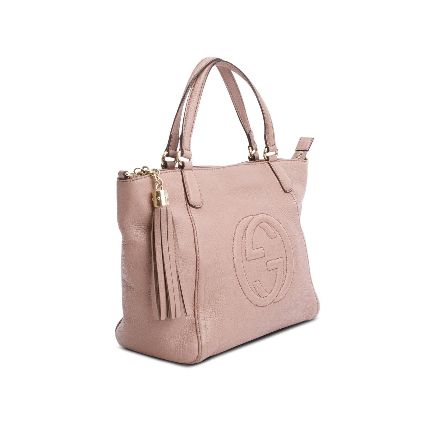 Gucci Pink Calfksin Leather Small Soho Cellarius Tote