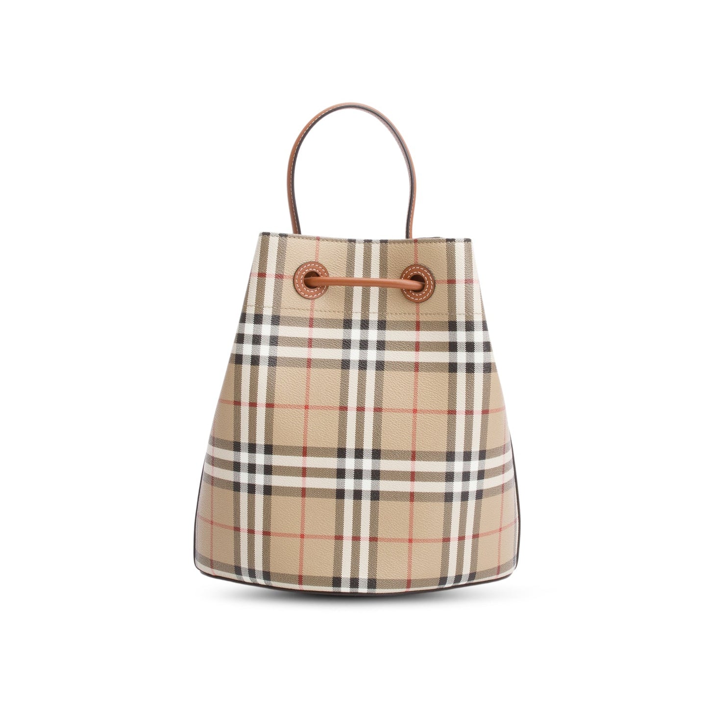 Burberry Check Coated Canvas Small TB Bucket Bag