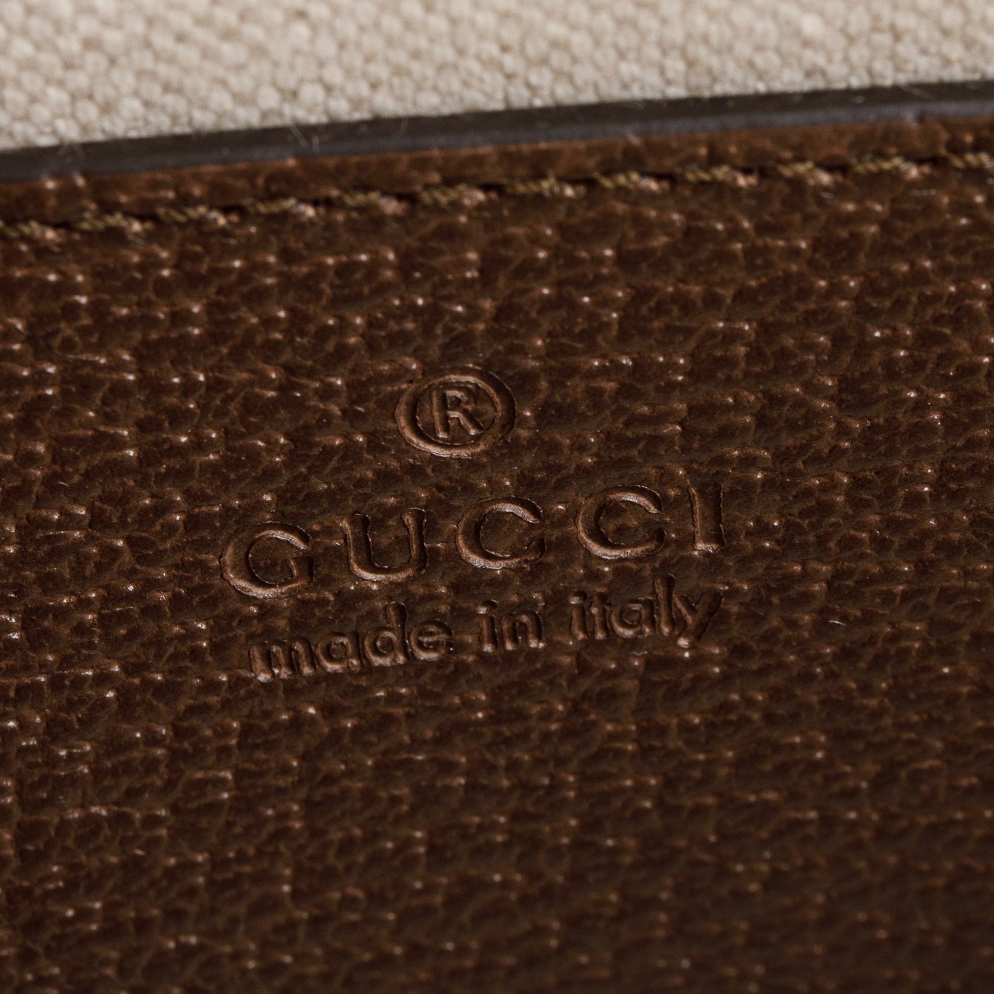 Gucci Jumbo GG Canvas Brown Leather Trim Horsebit 1955 Small Shoulder Bag