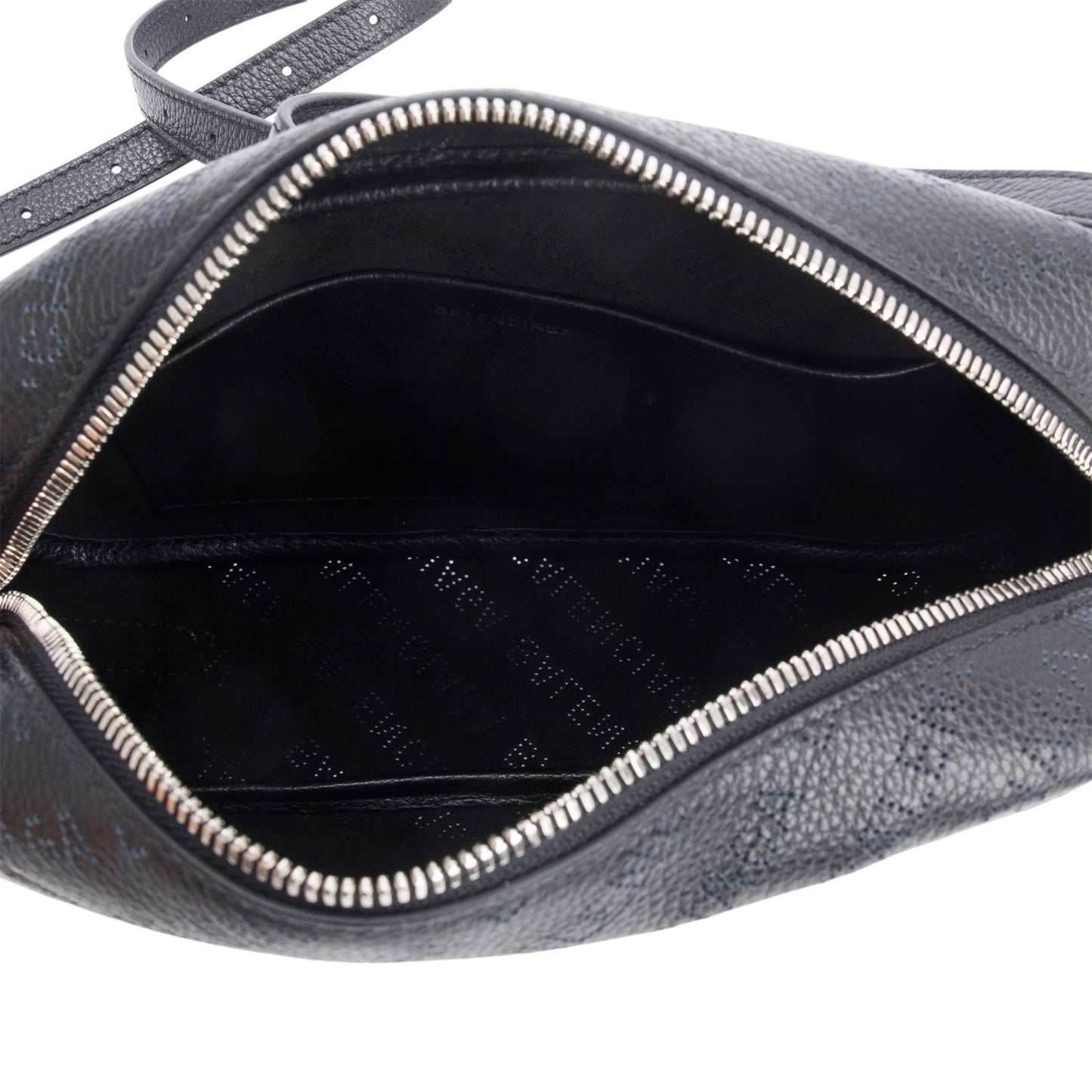 Balenciaga Black Leather Logo Everyday Small Camera Bag