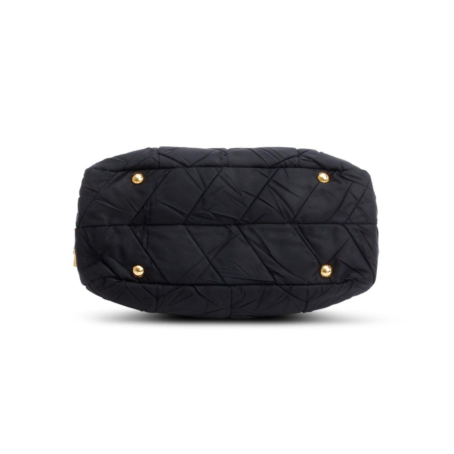 Prada Black Quilted Tessuto Chain Dome Bag