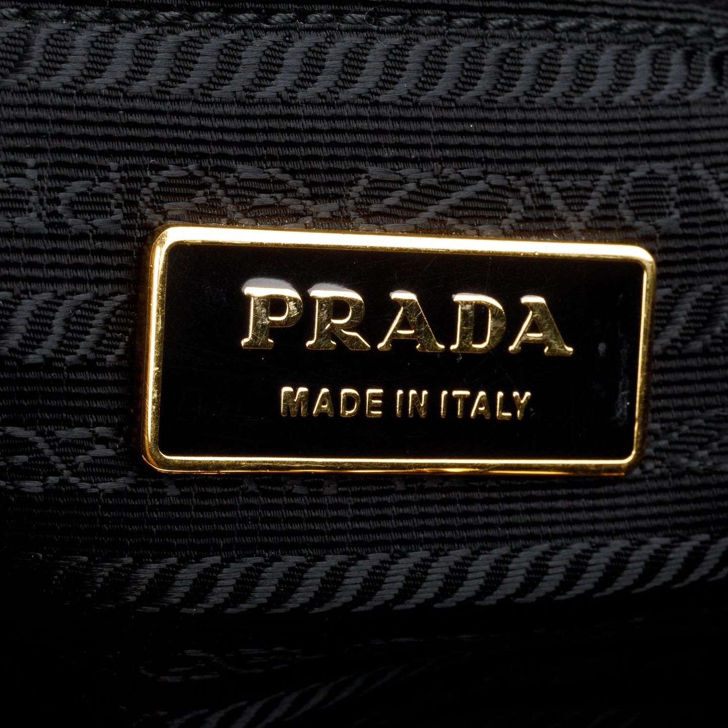 Prada Black Quilted Tessuto Chain Dome Bag