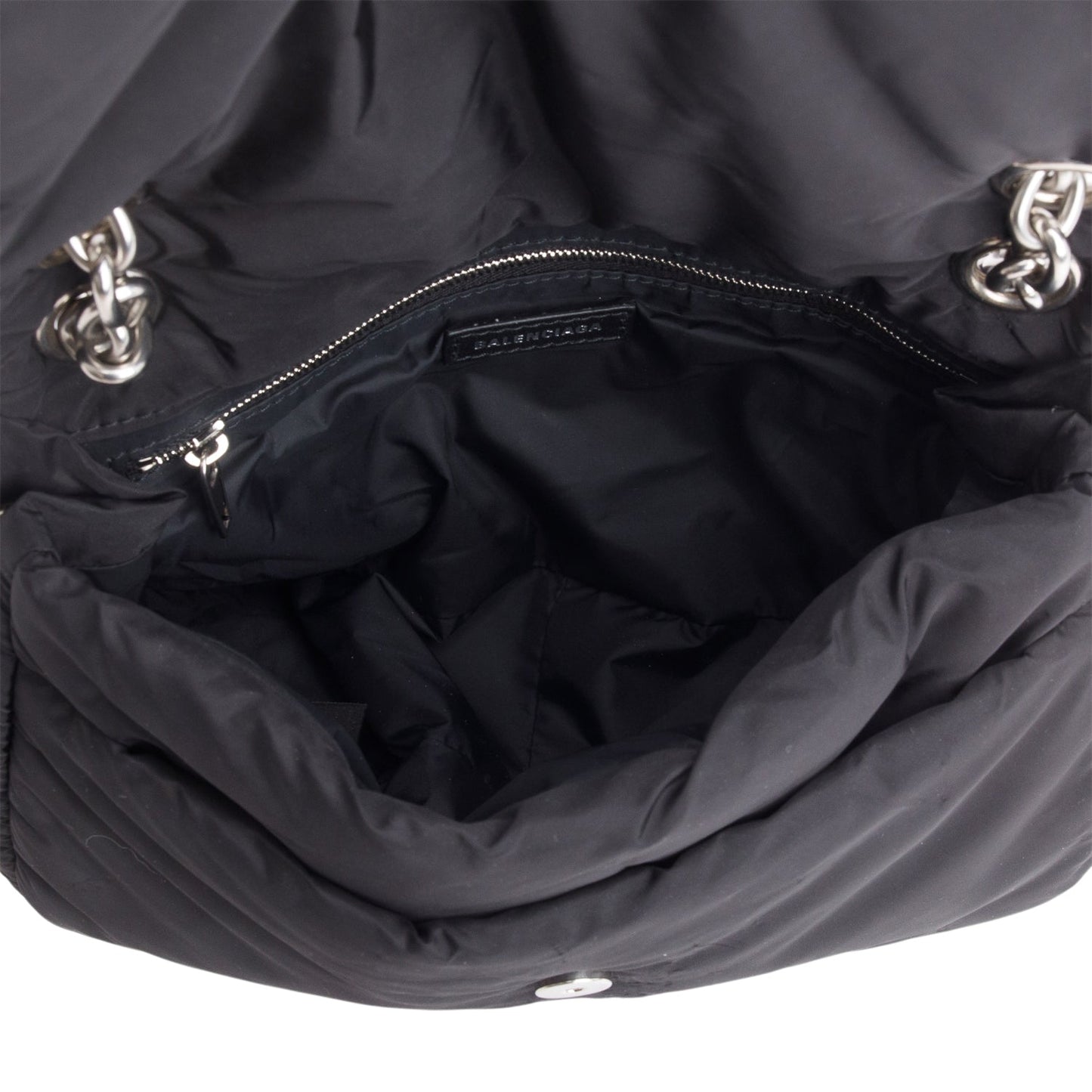 Balenciaga Black Nylon Mini Monaco BB Shoulder Bag