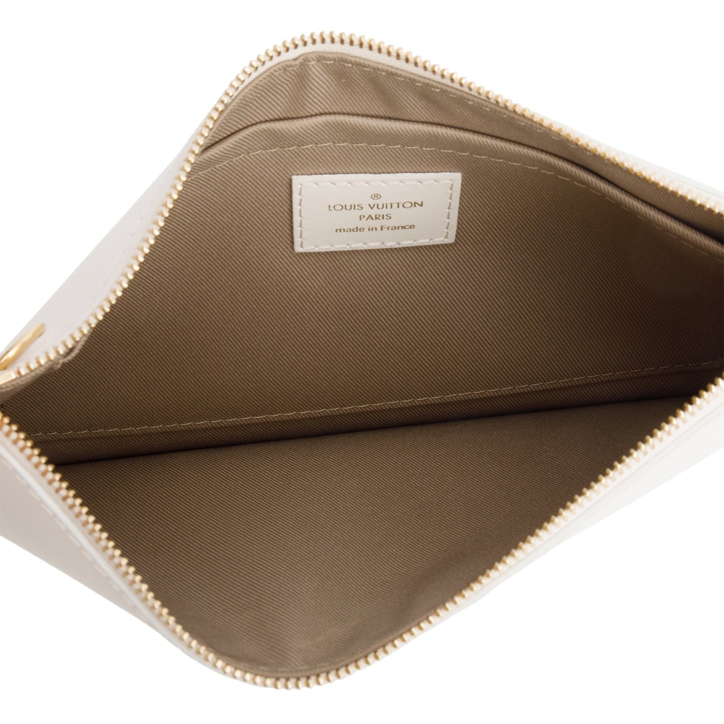 Louis Vuitton White Neverfull Pochette
