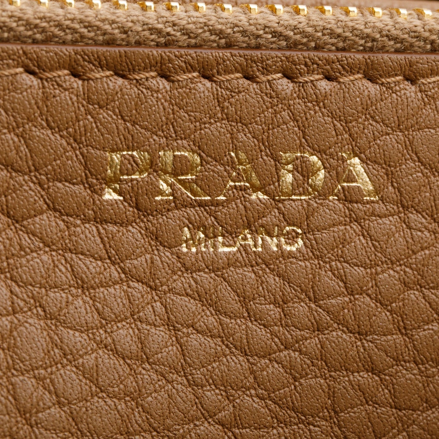 Prada Beige Leather Wallet on Chain