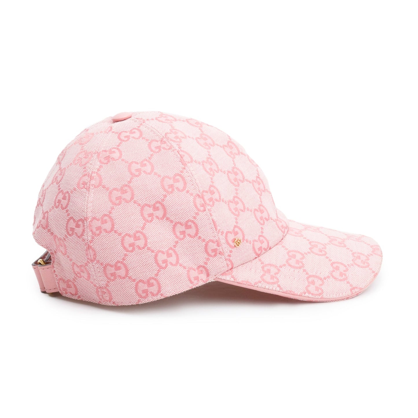 Gucci Pink Original GG Canvas Baseball Hat, Size XS 56