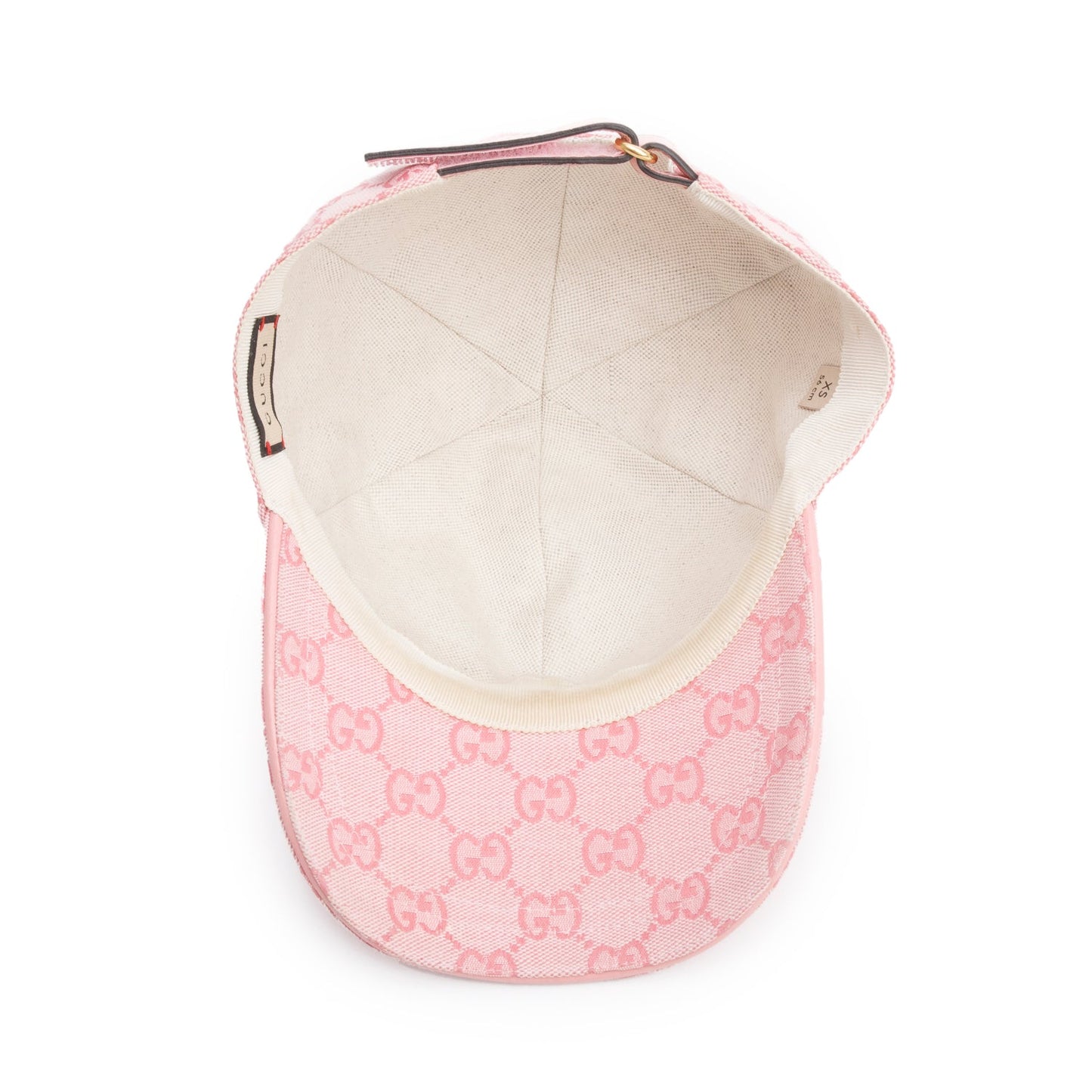 Gucci Pink Original GG Canvas Baseball Hat, Size XS 56