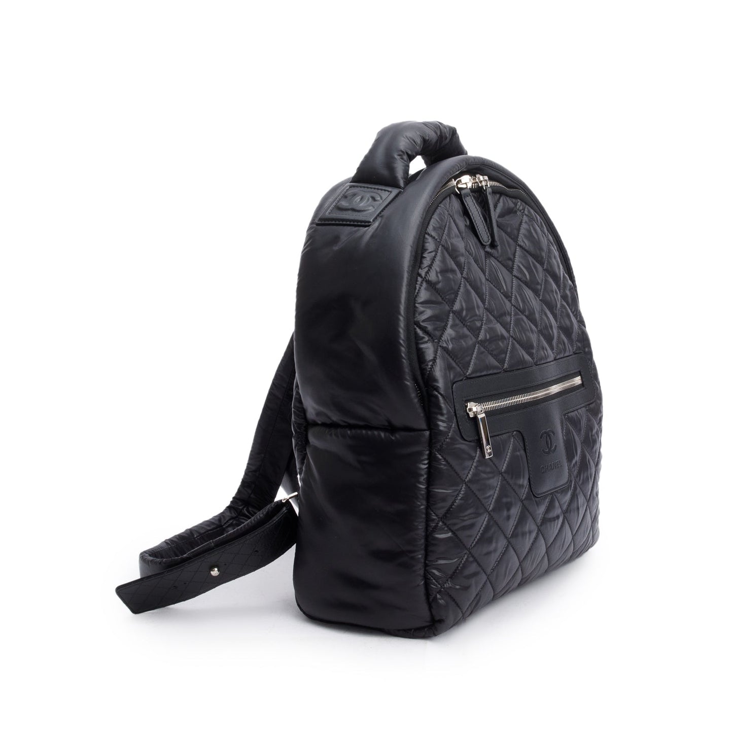 Chanel Black Nylon Quilted Coco Coocoon Backpack