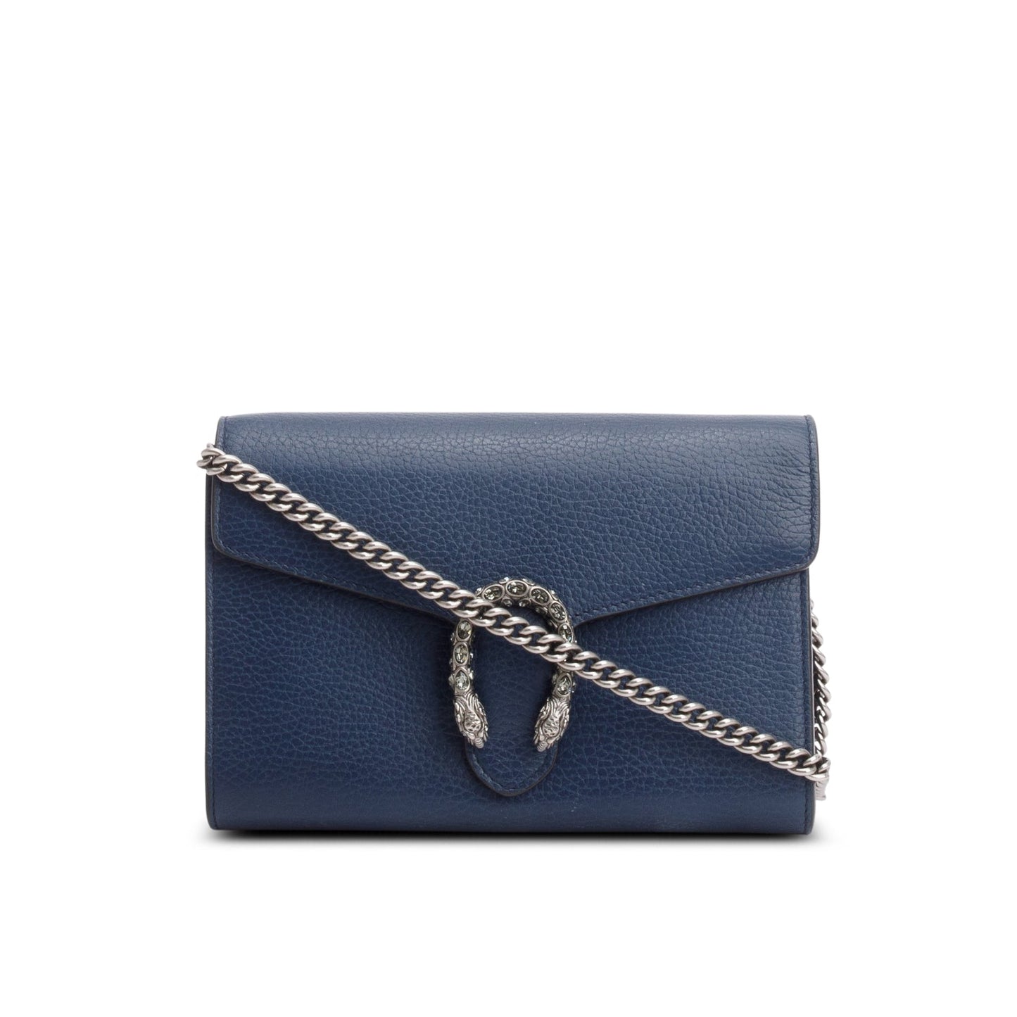 Gucci Navy Leather Dionysus Wallet on Chain
