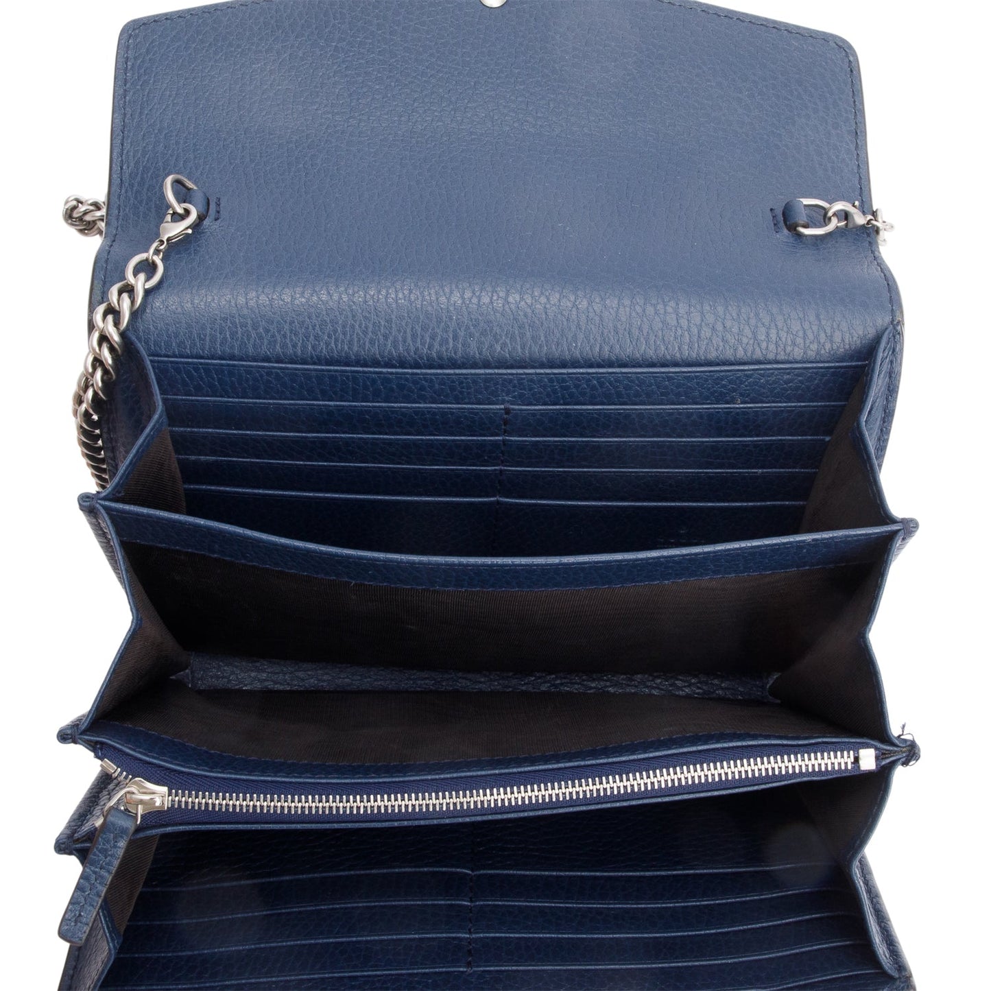 Gucci Navy Leather Dionysus Wallet on Chain