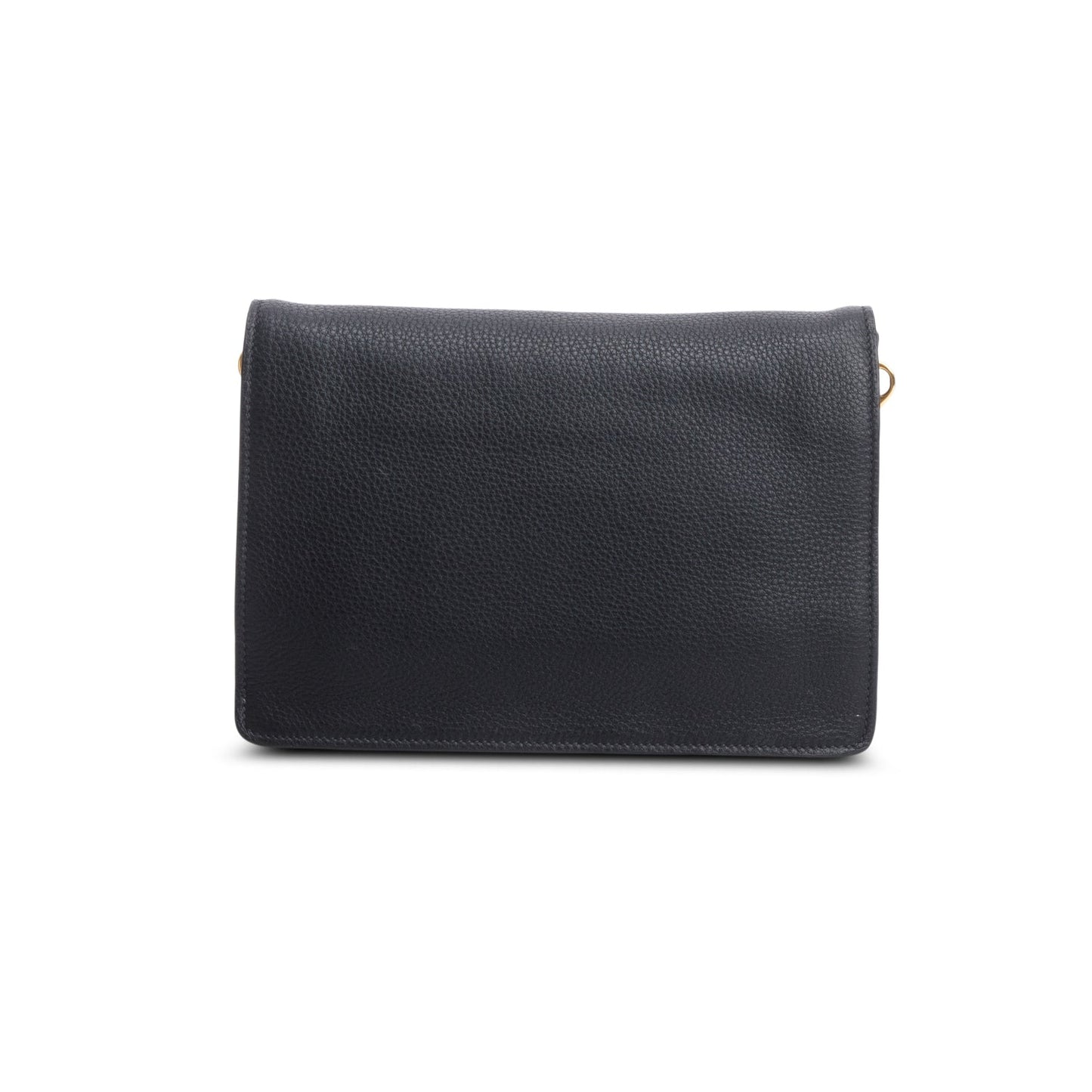 Prada Black Vitello Daino Phenix Flap Crossbody Bag
