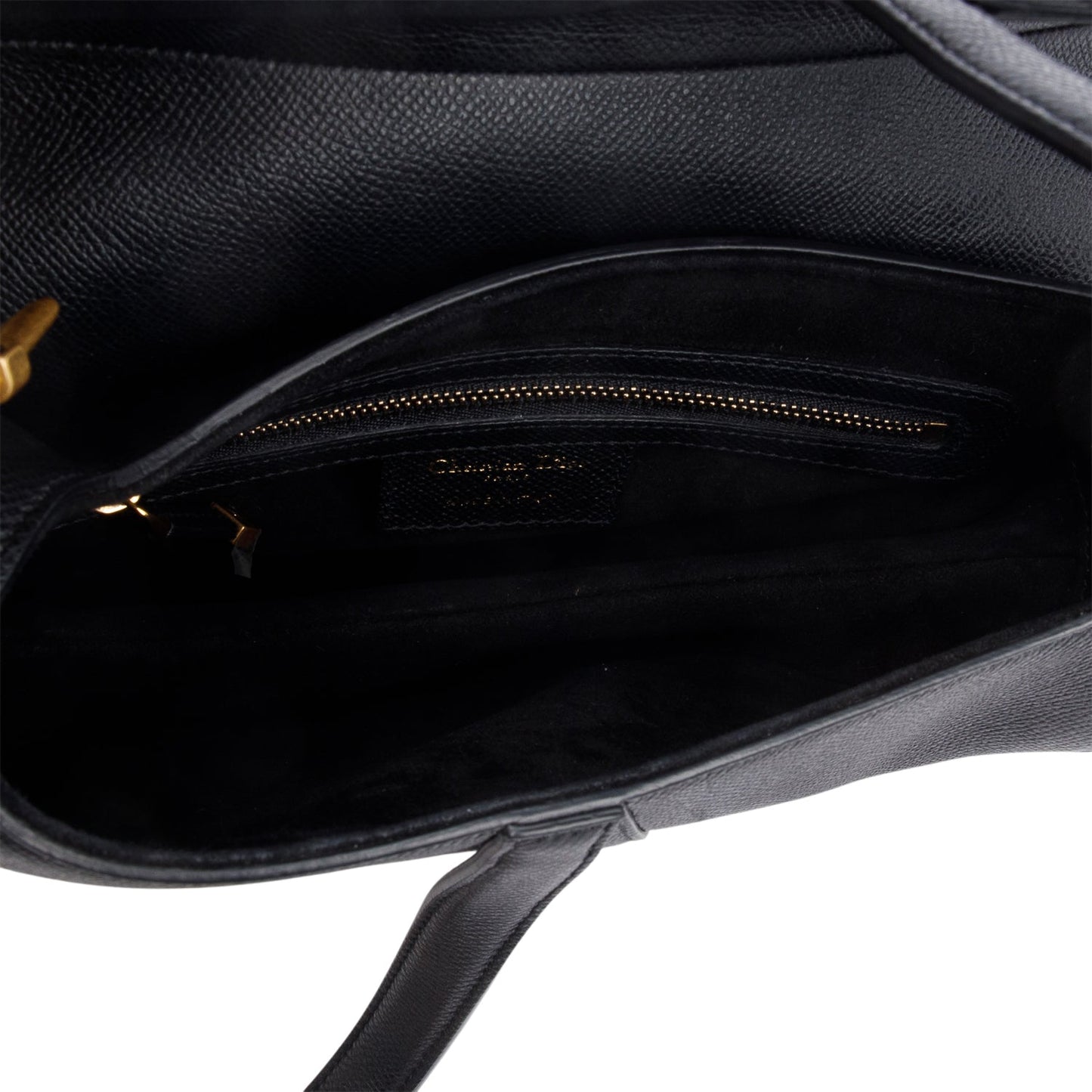 Christian Dior 2020 Black Grained Calfskin Saddle Bag
