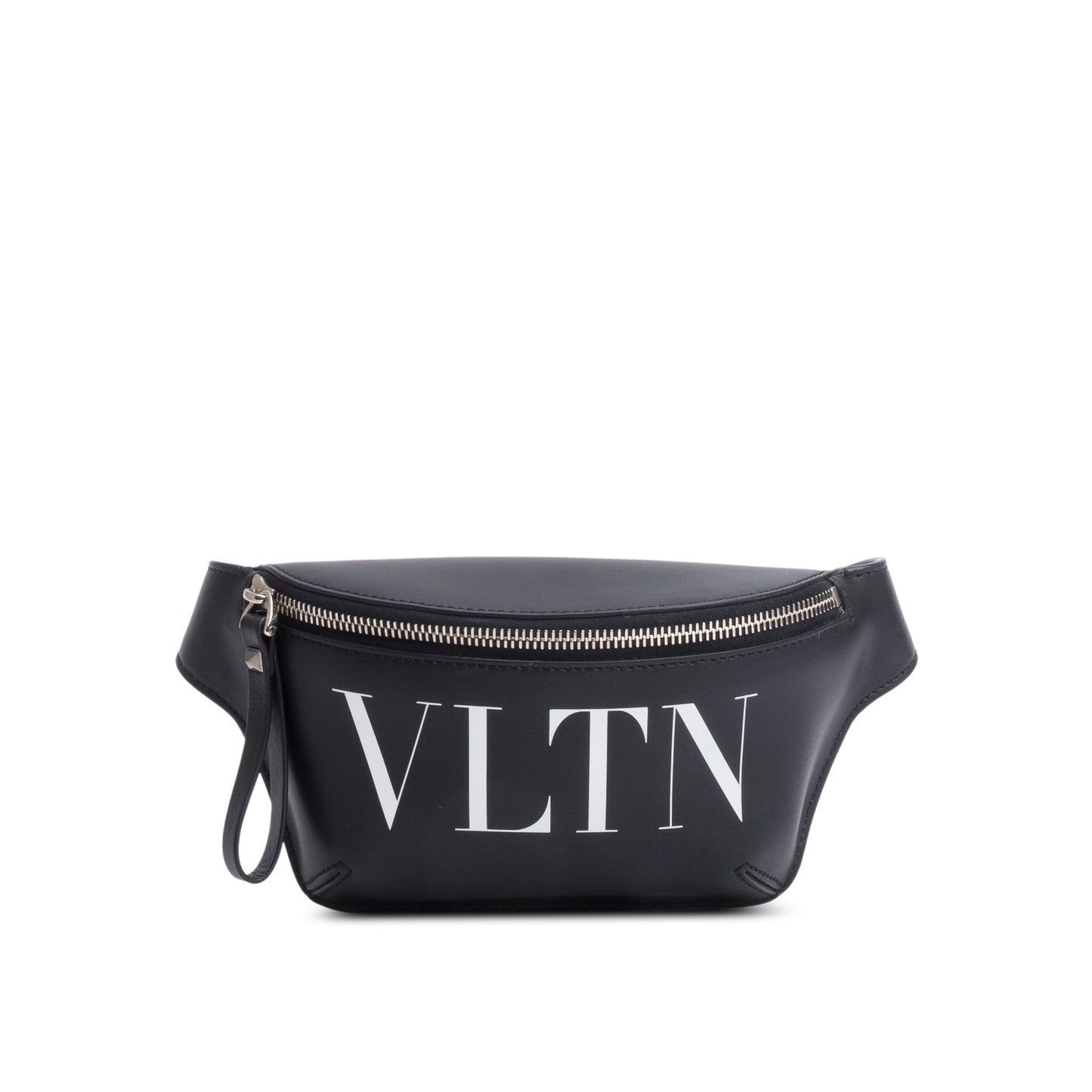 Valentino Black Leather VLTN Belt Bag