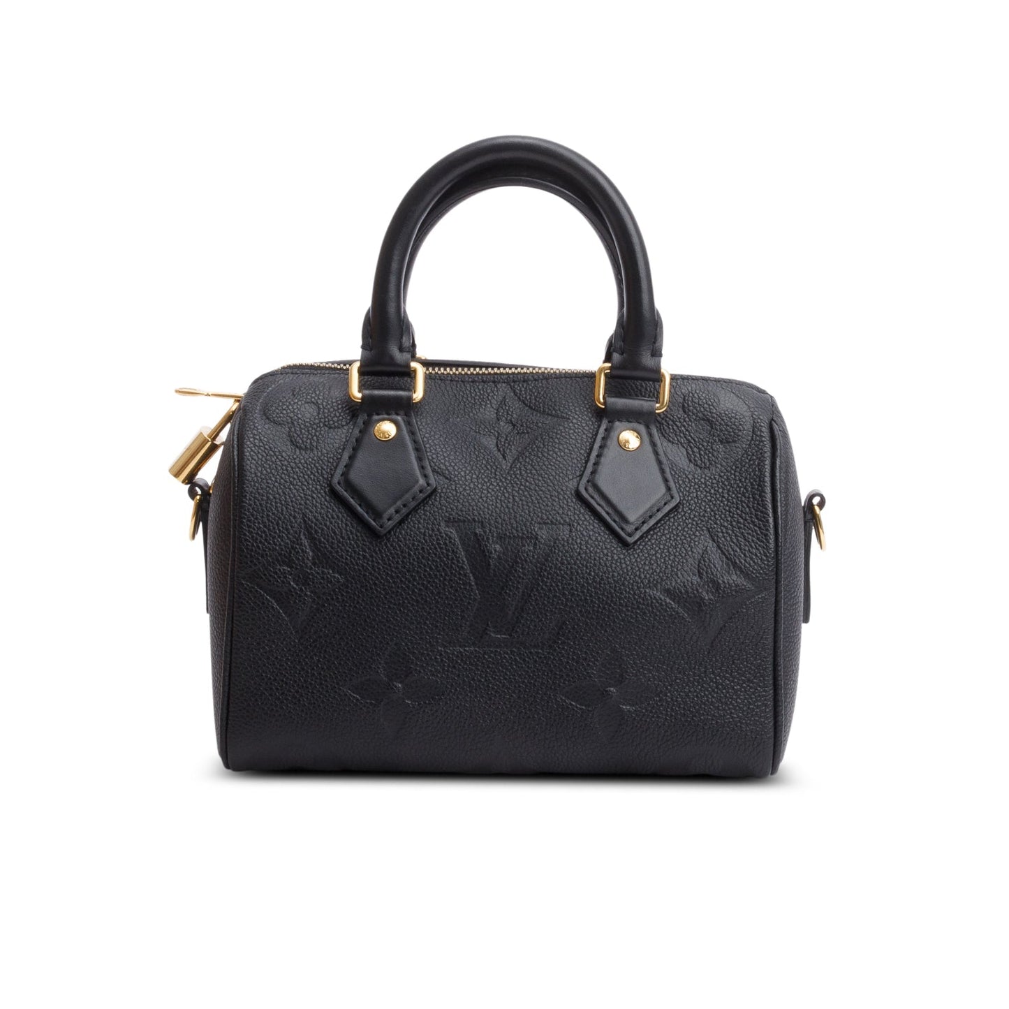 Louis Vuitton Black Monogram Empreinte Leather Speedy Bandouliere 20