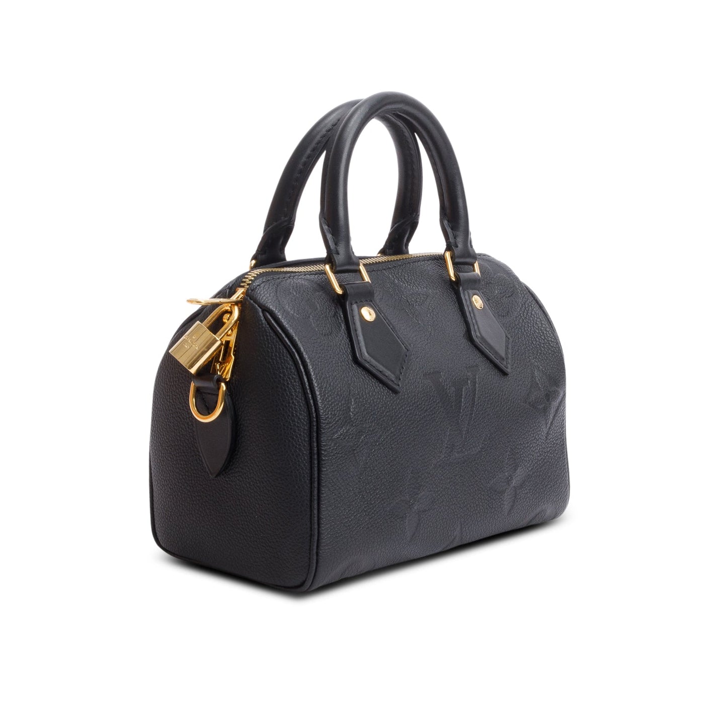 Louis Vuitton Black Monogram Empreinte Leather Speedy Bandouliere 20