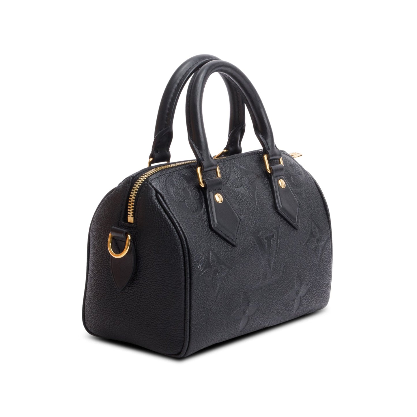Louis Vuitton Black Monogram Empreinte Leather Speedy Bandouliere 20