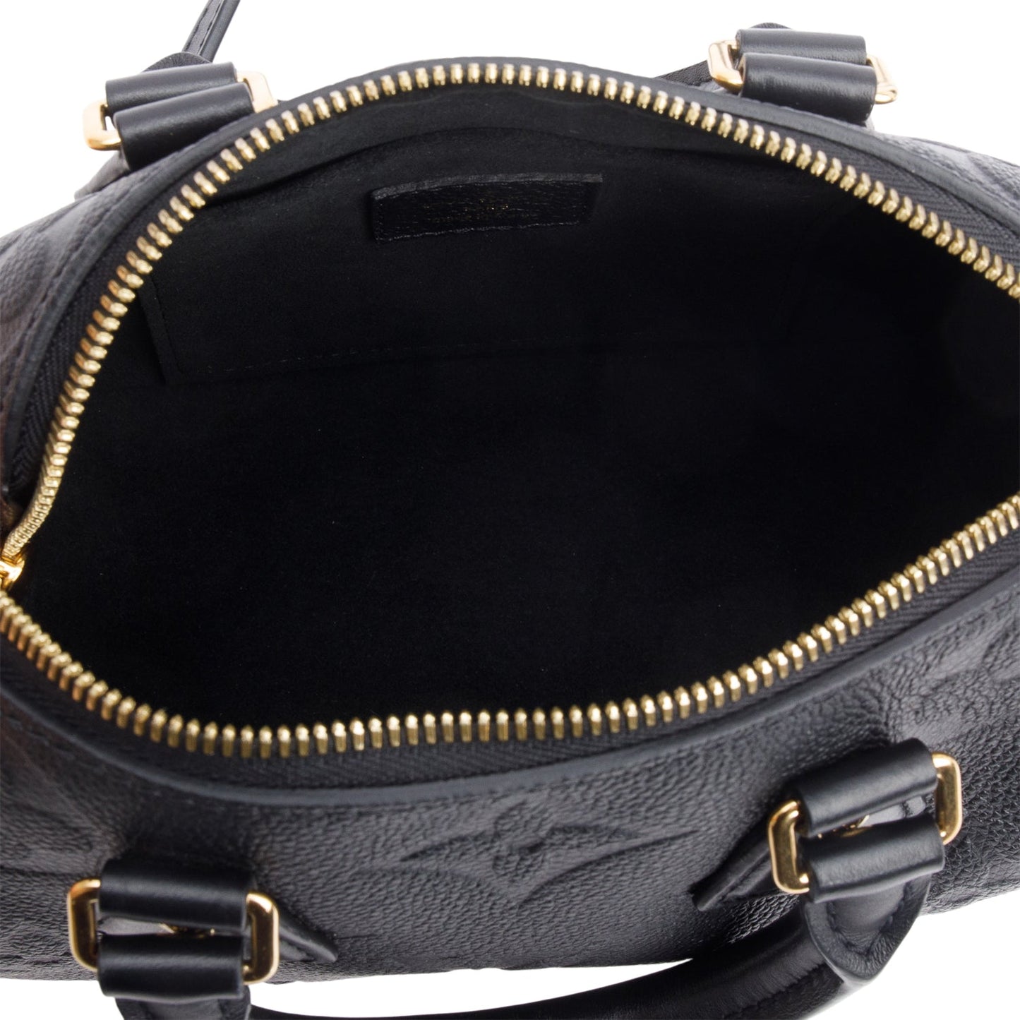 Louis Vuitton Black Monogram Empreinte Leather Speedy Bandouliere 20