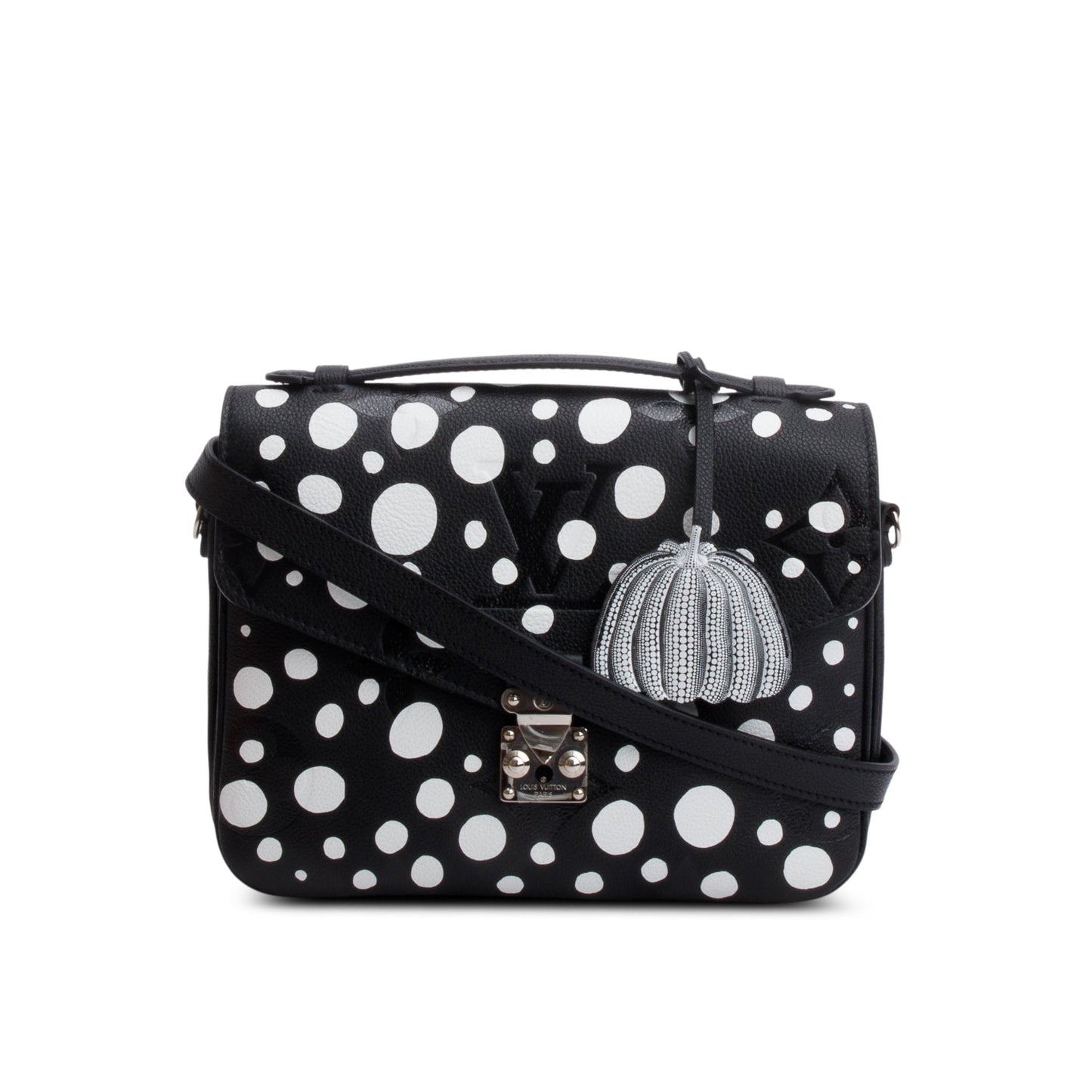 Louis Vuitton x Yayoi Kusama 2023 Black Infinity Dots Monogram Empreinte Leather Pochette Metis
