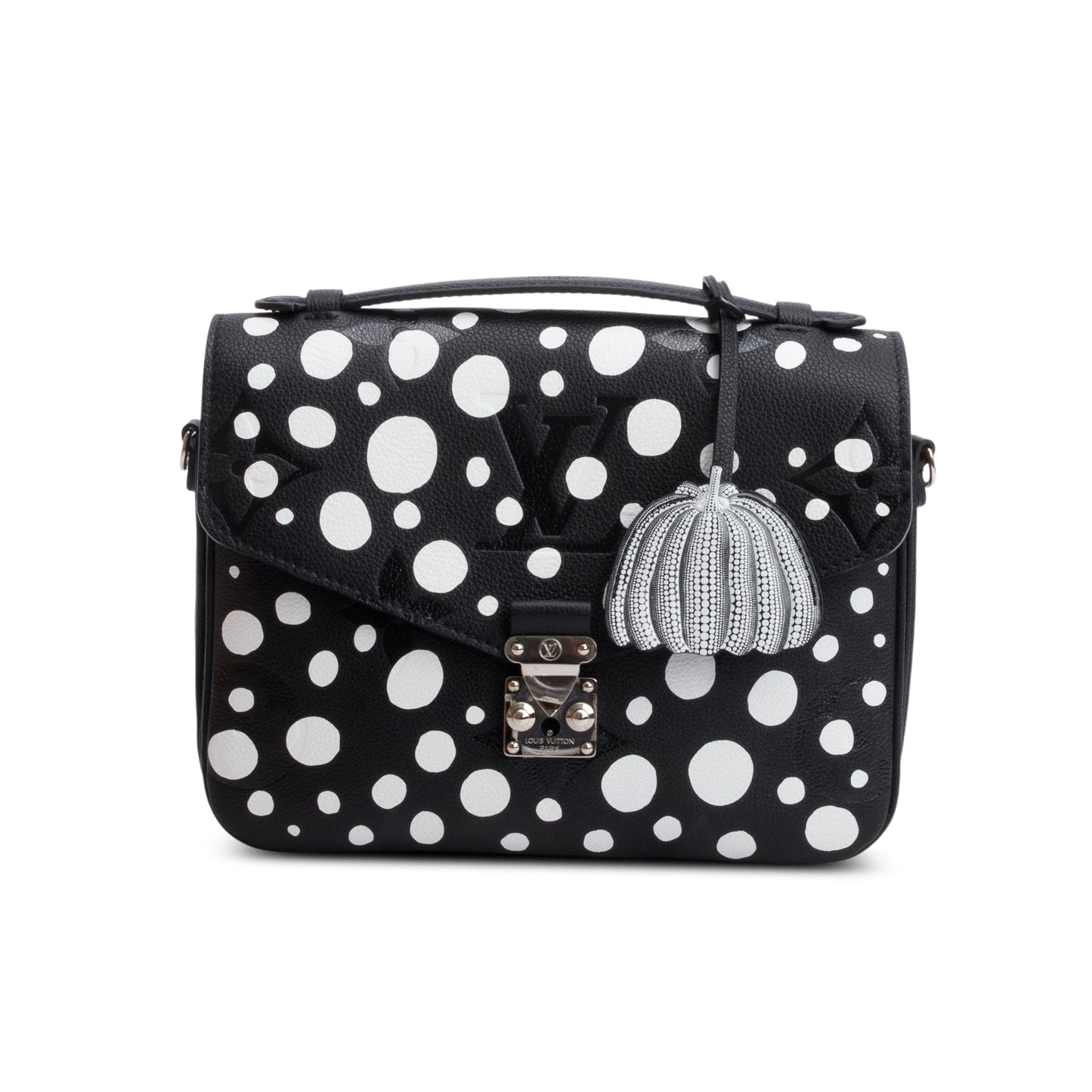 Louis Vuitton x Yayoi Kusama 2023 Black Infinity Dots Monogram Empreinte Leather Pochette Metis