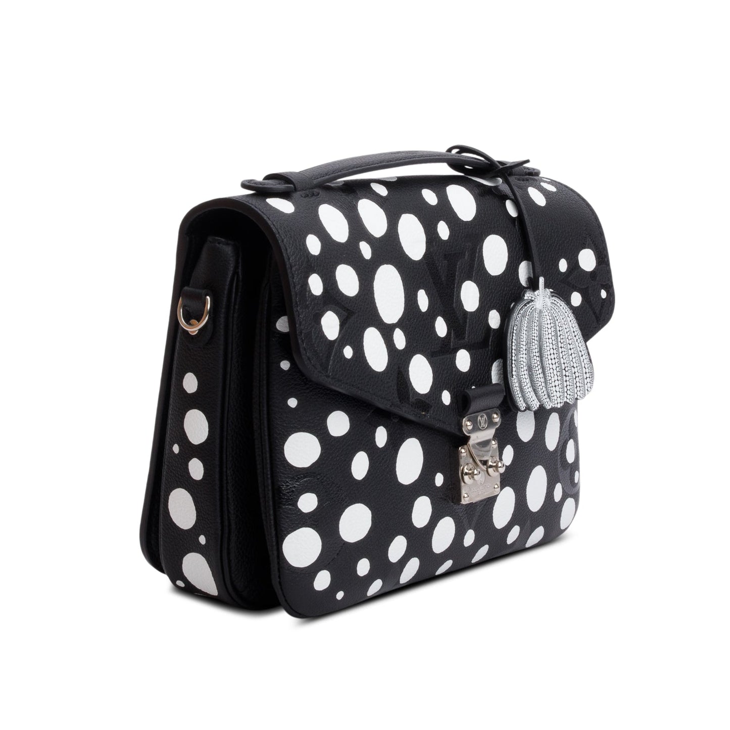 Louis Vuitton x Yayoi Kusama 2023 Black Infinity Dots Monogram Empreinte Leather Pochette Metis