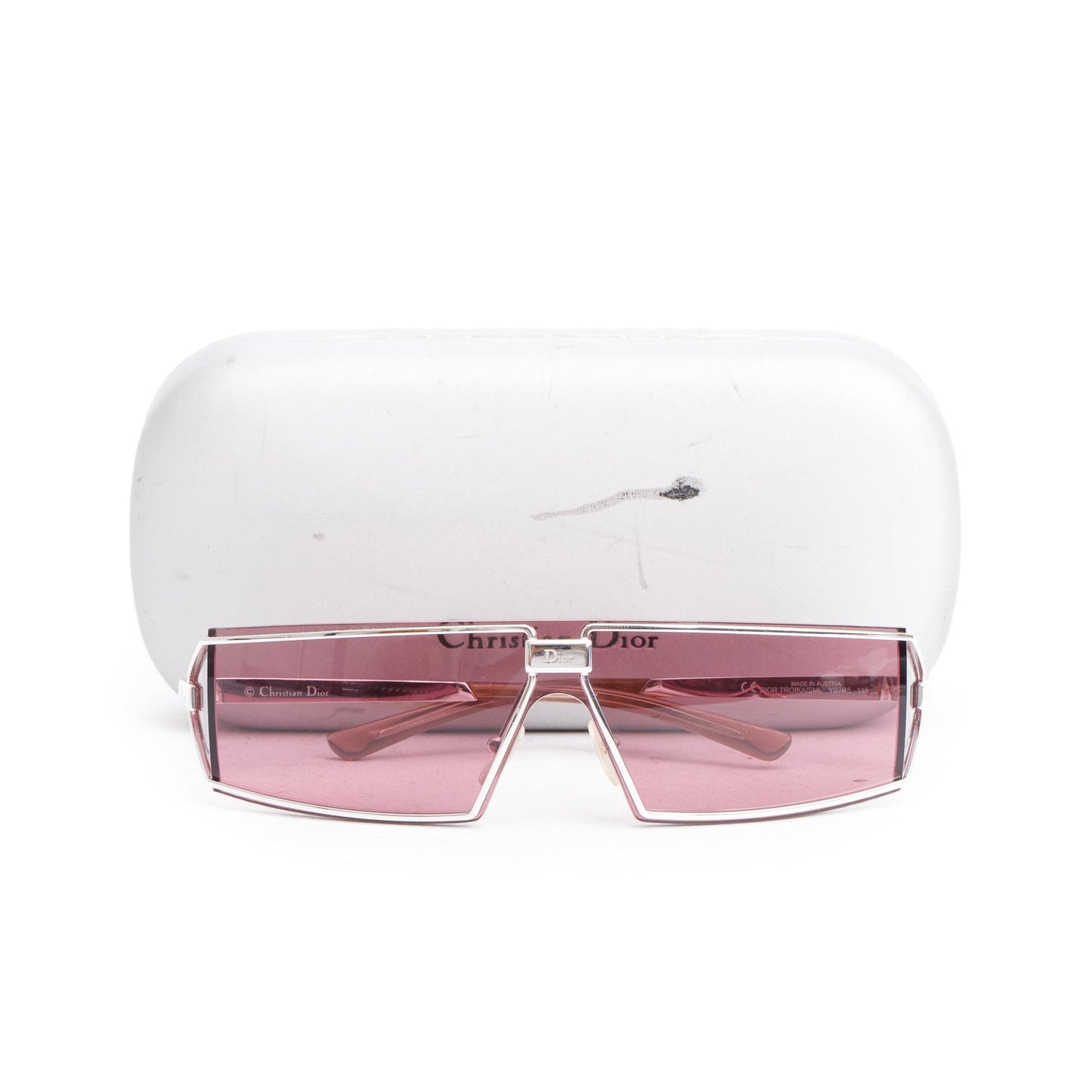 Christian Dior Pink Acetate Troika/SML Shield Sunglasses