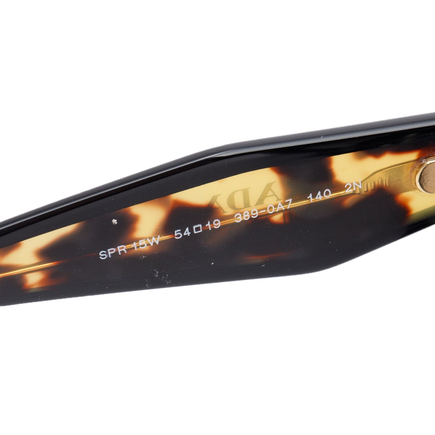 Prada SPR 15W Black/Brown Tortoishell Acetate Prada Logo Sunglasses