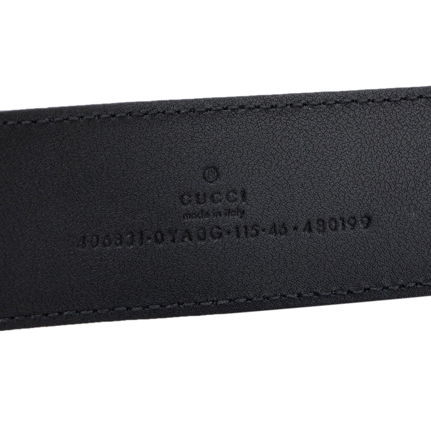 Gucci GG Marmont Black Wide Leather Shiny Buckle Belt 115 44