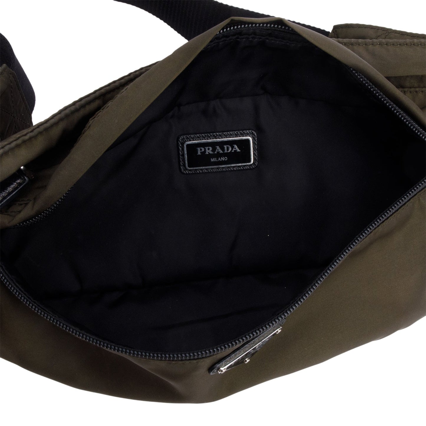Prada Khaki Tessuto Nylon Montagna Belt Bag