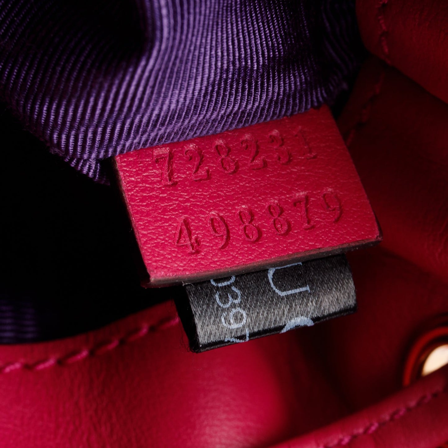 Gucci Pink Nylon Calfskin Enamel GG Bucket Bag