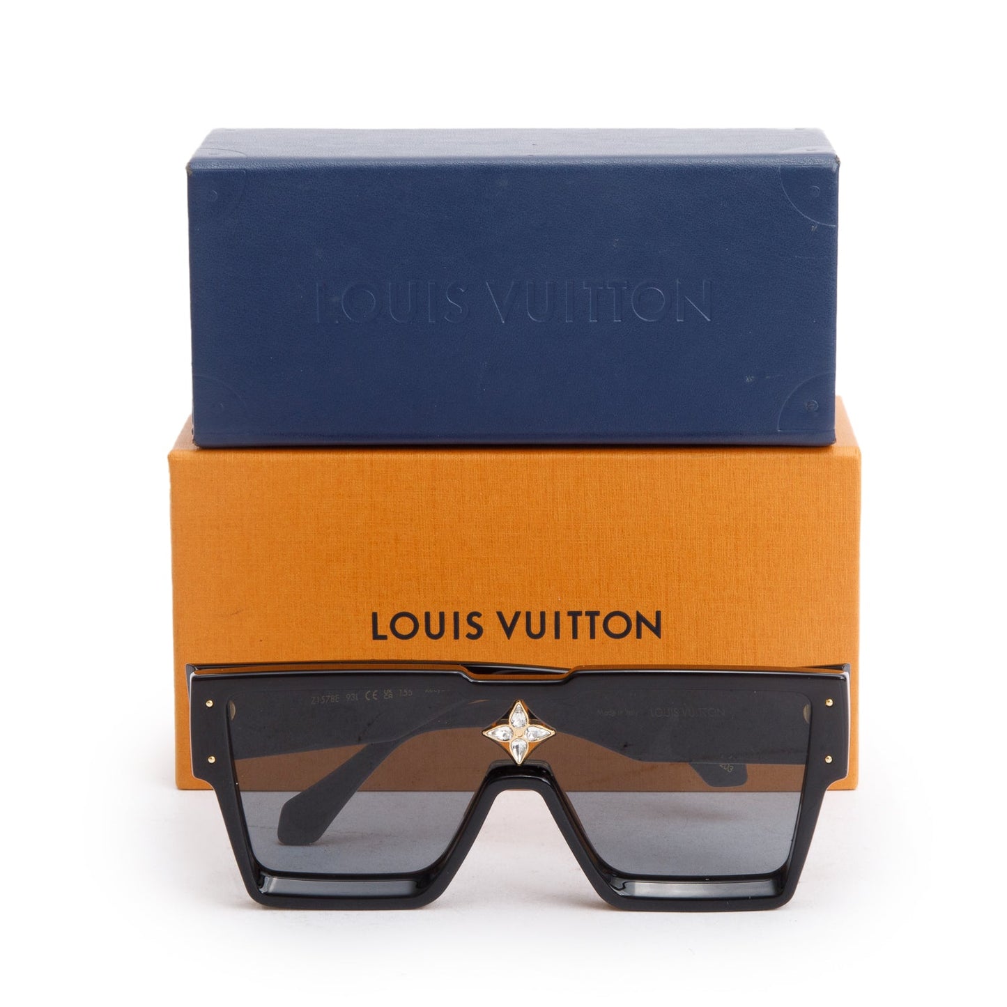 Louis Vuitton 2023 Z1578E Black Acetate Cyclone Sunglasses