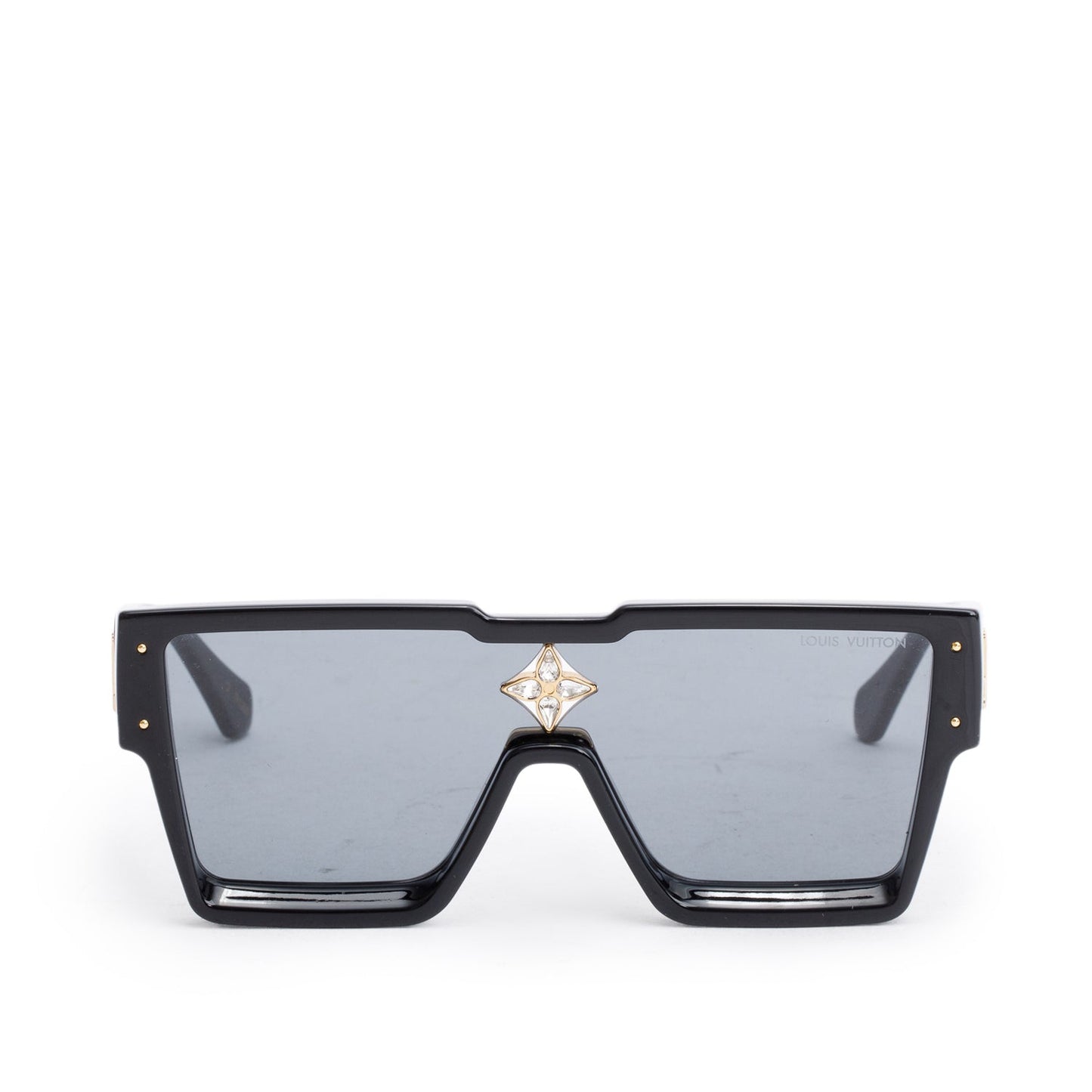 Louis Vuitton 2023 Z1578E Black Acetate Cyclone Sunglasses