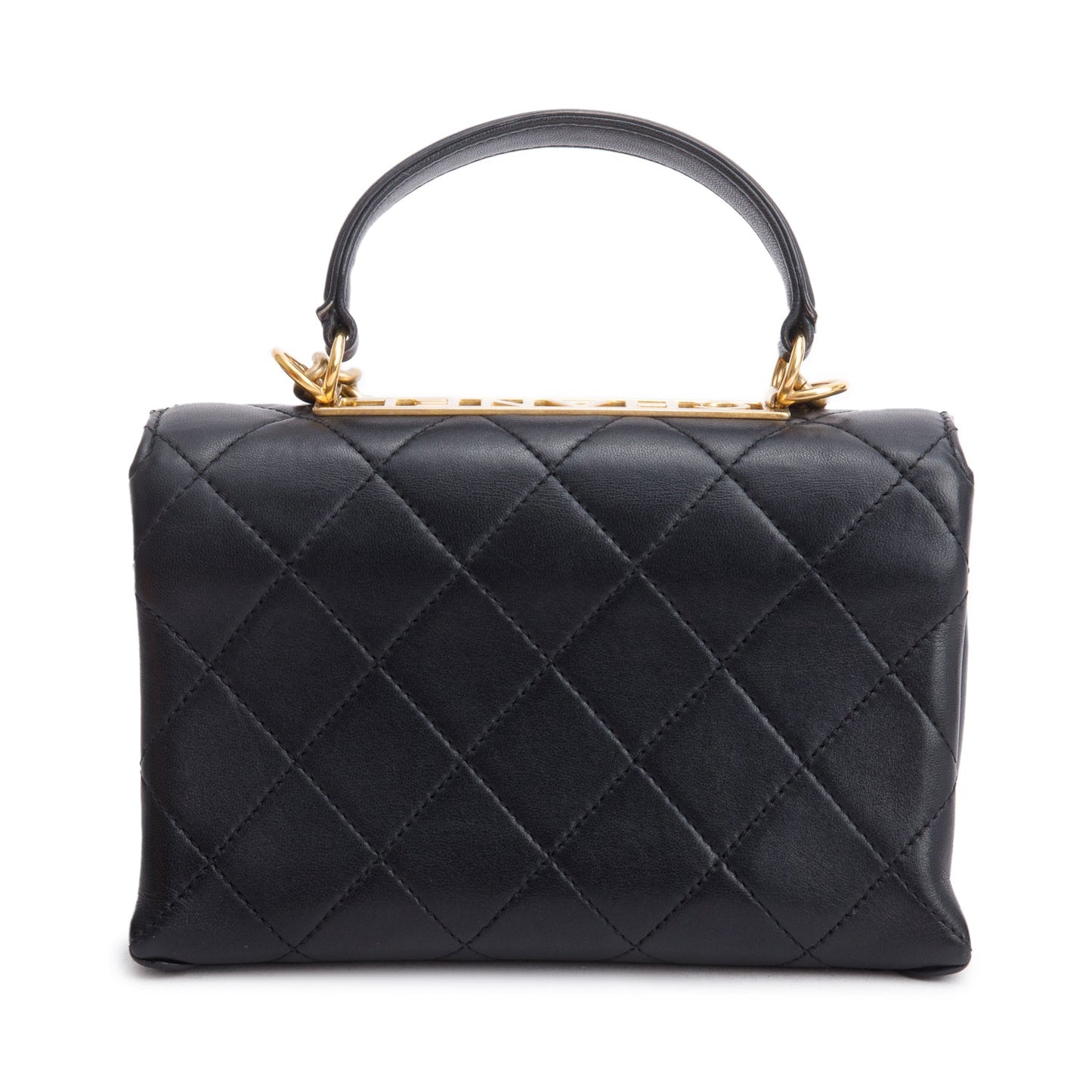 Chanel Black Quilted Lambskin Small Trendy Spirit Flap Handle Bag