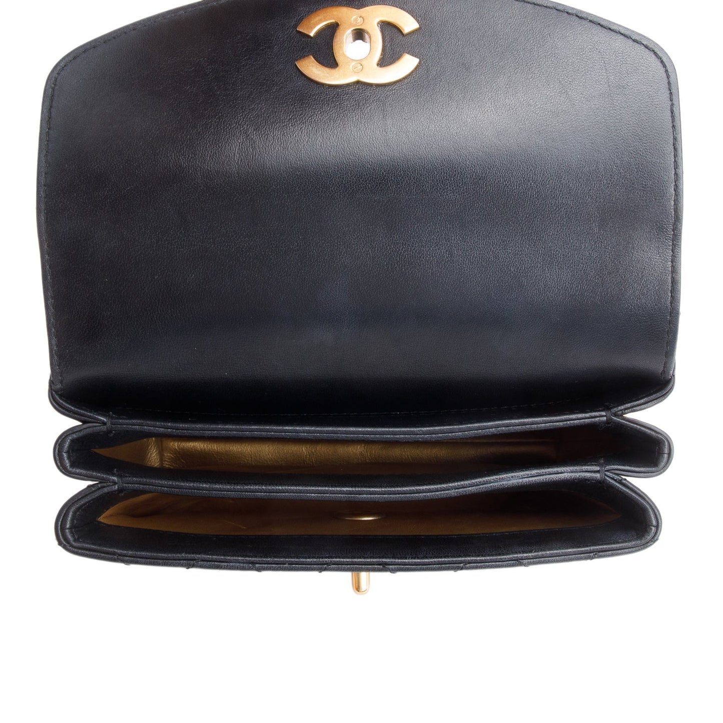 Chanel Black Quilted Lambskin Small Trendy Spirit Flap Handle Bag