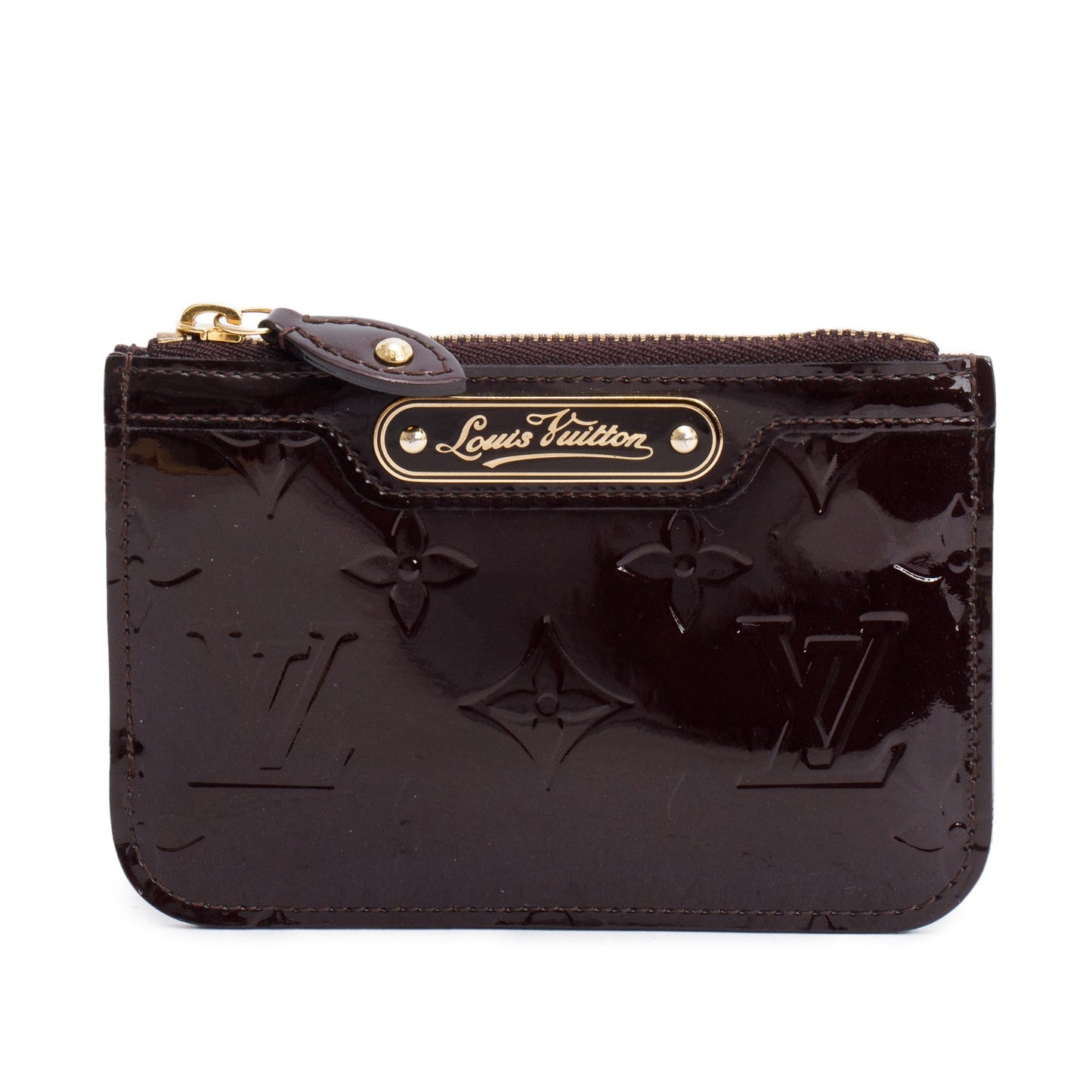 Louis Vuitton Amarante Monogram Vernis Leather Key Pouch