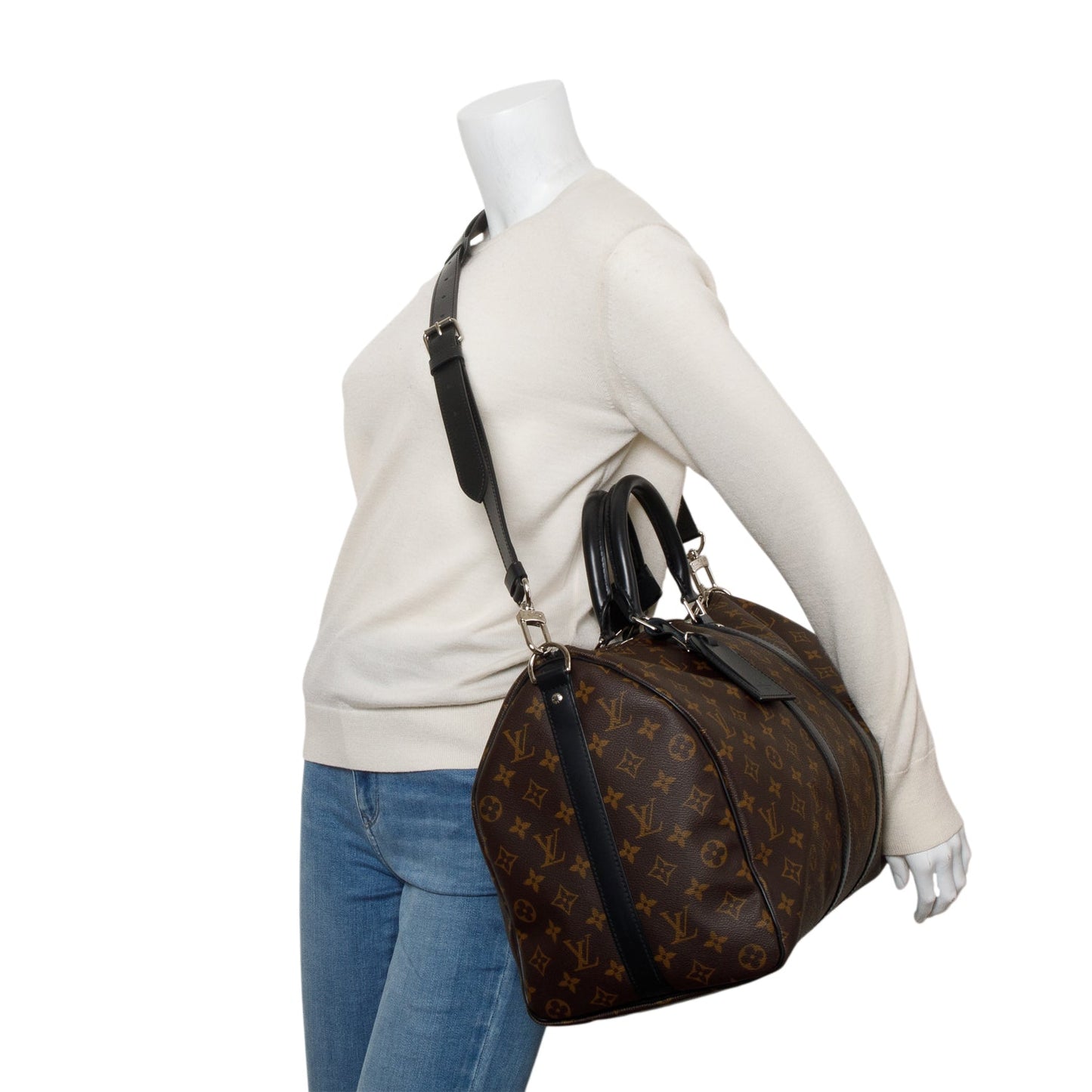 2020 Louis Vuitton Monogram Macassar Keepall Bandouliere 45