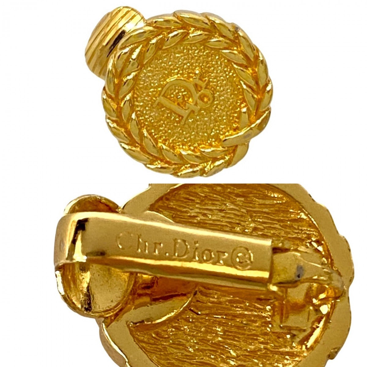 Dior Earring Gold Plated gold logo Women