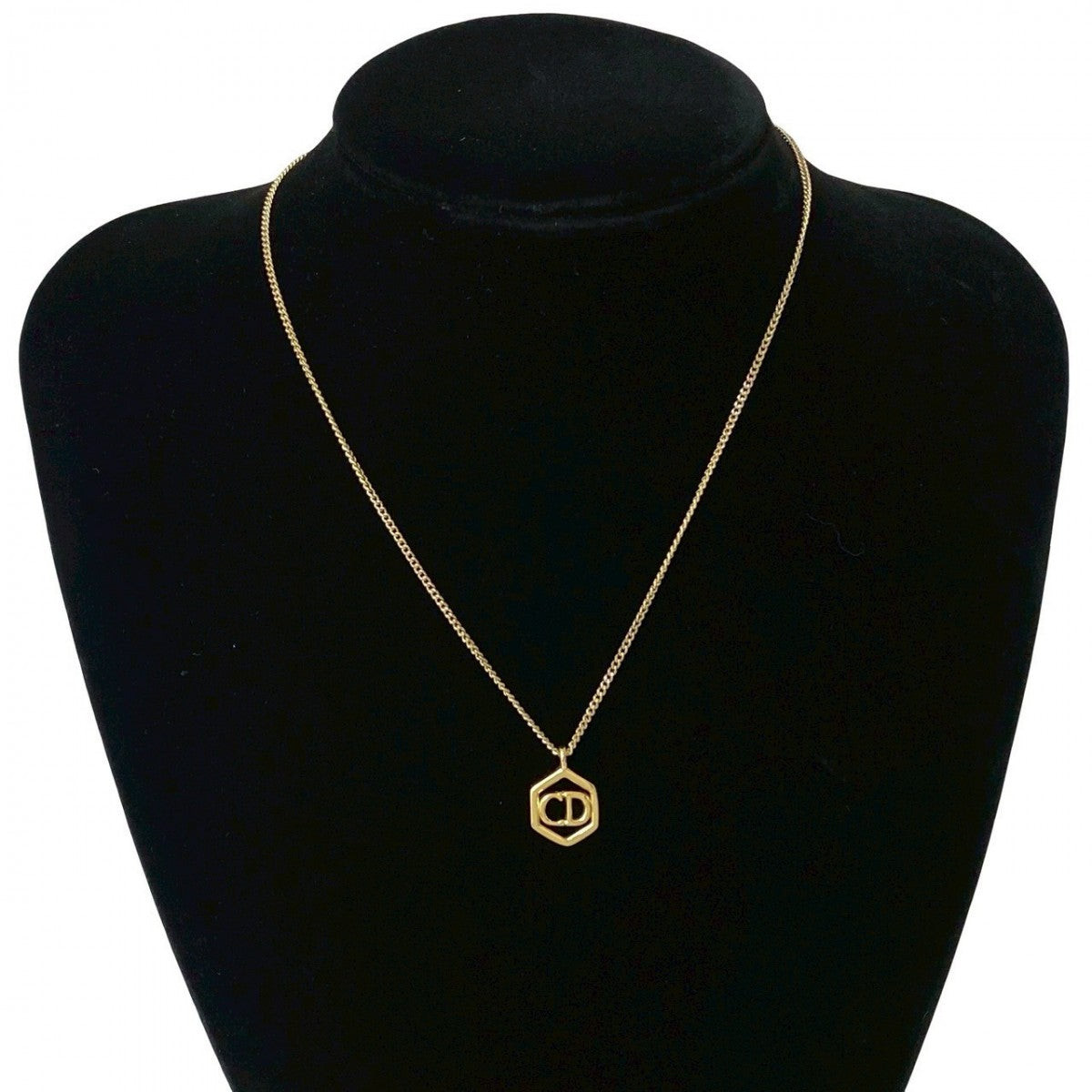 Dior Necklace Gold Plated gold CD logo Women
