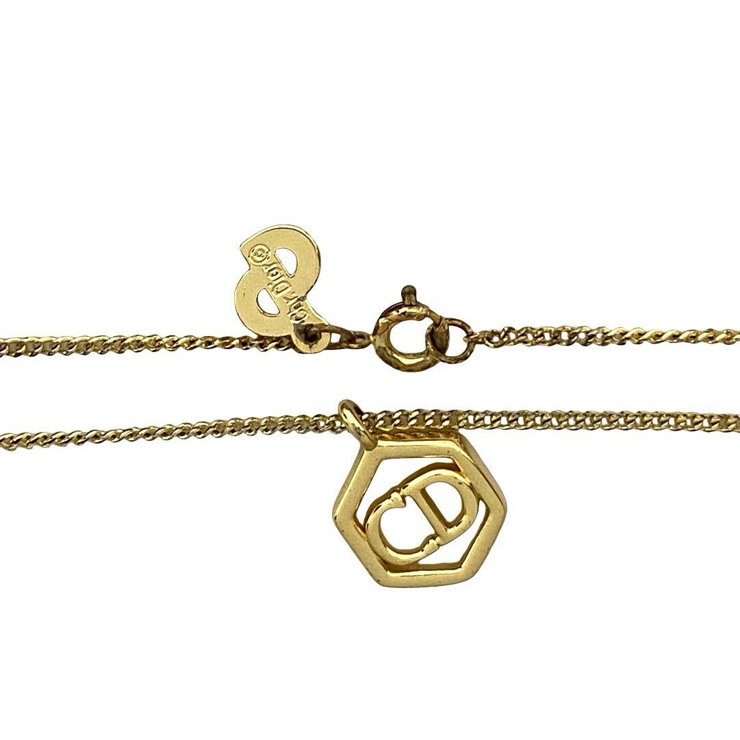 Dior Necklace Gold Plated gold CD logo Women