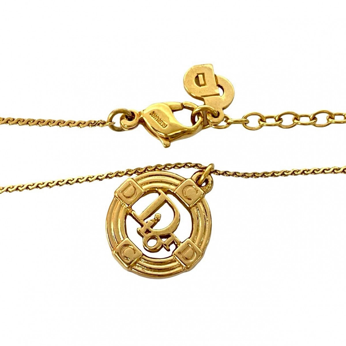 Dior Necklace Gold Plated gold logo Women