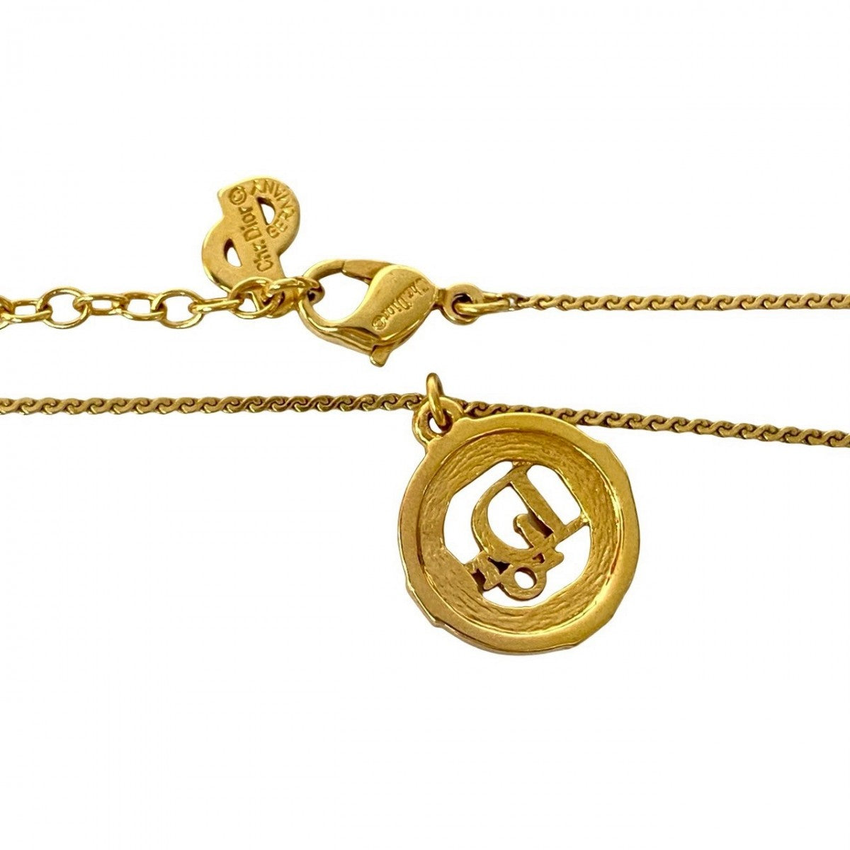 Dior Necklace Gold Plated gold logo Women