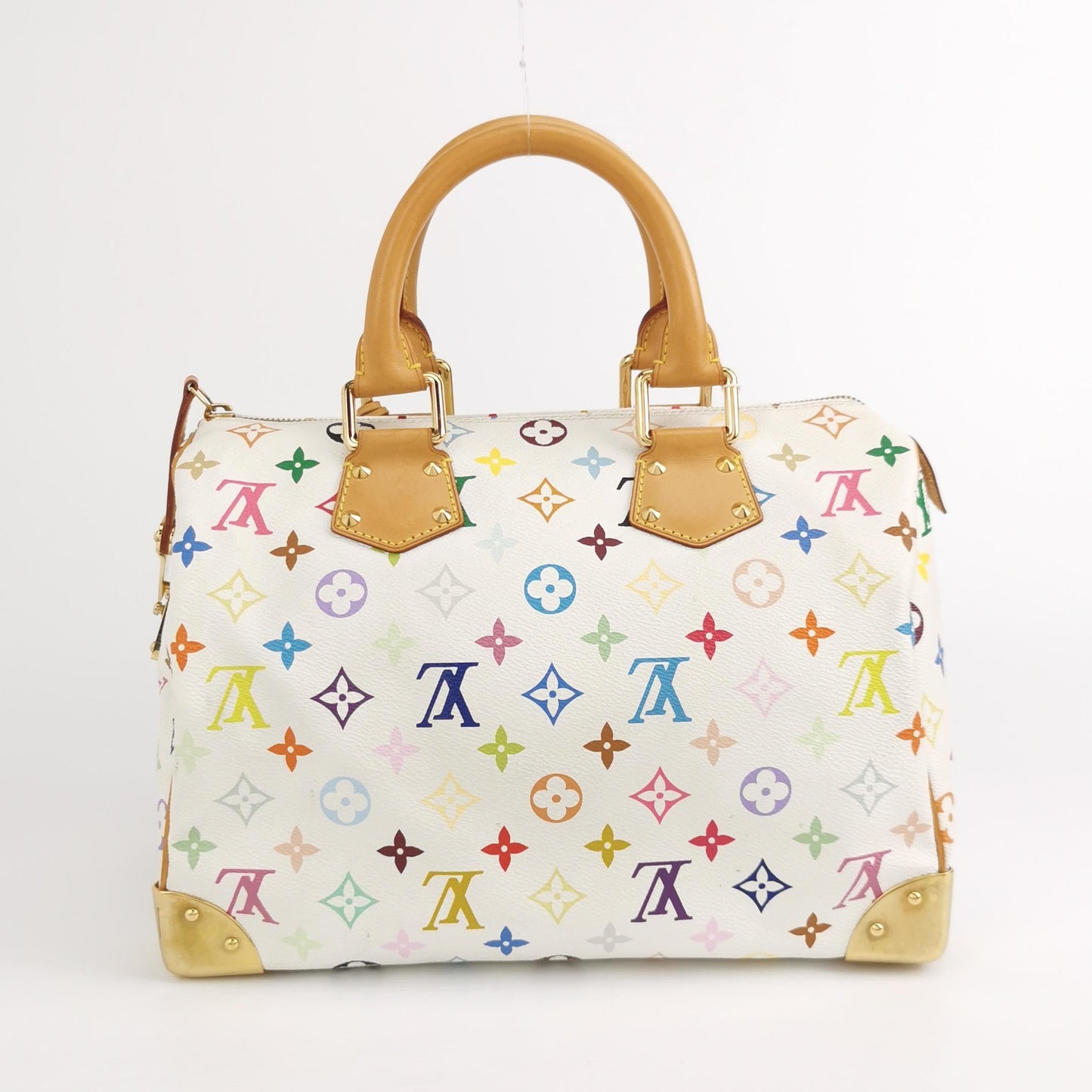 Louis Vuitton x Takashi Murakami Speedy 30 Lock White Multicolor