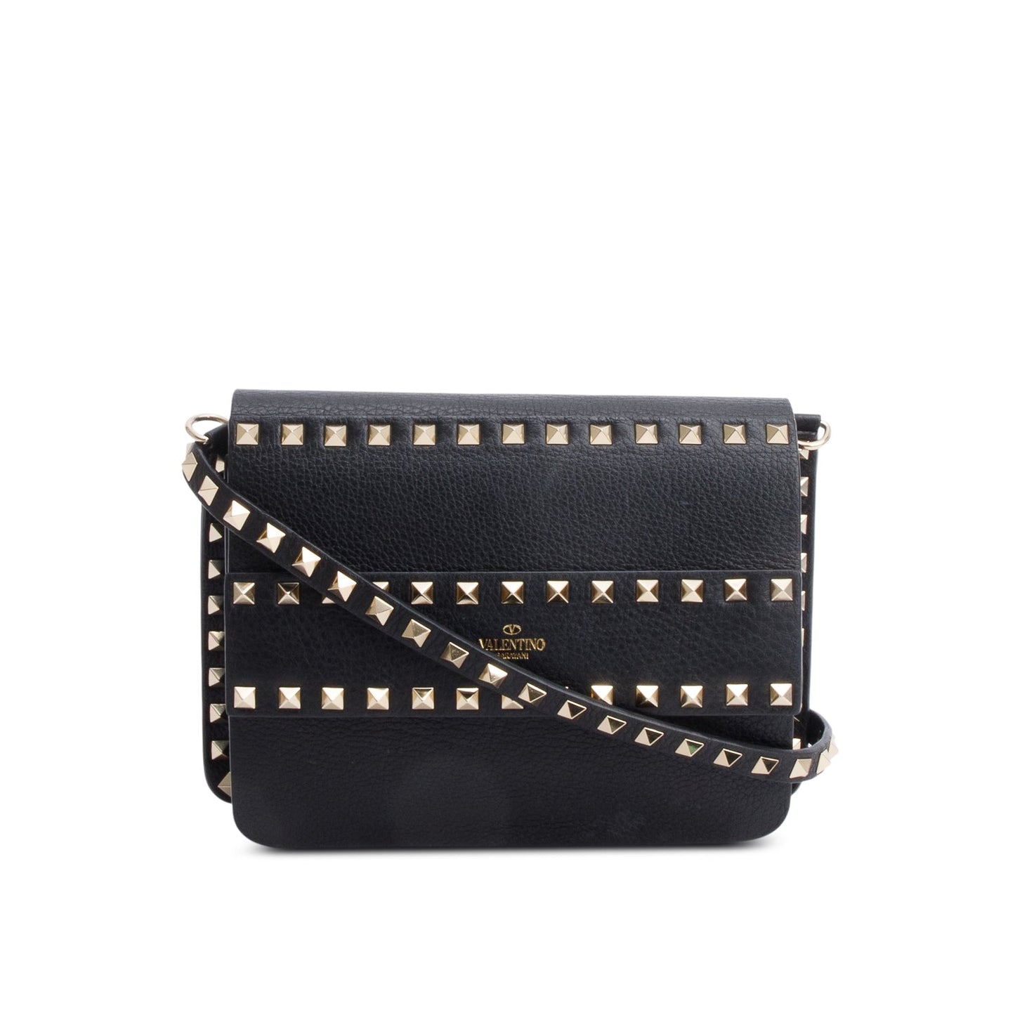 Valentino Garavani Black Small Leather Rockstud Bag