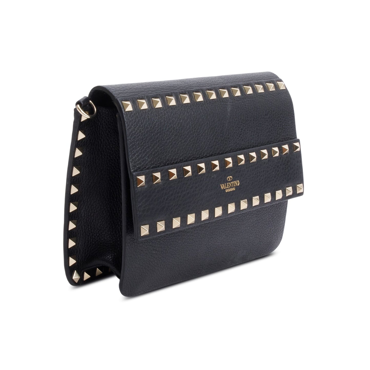 Valentino Garavani Black Small Leather Rockstud Bag