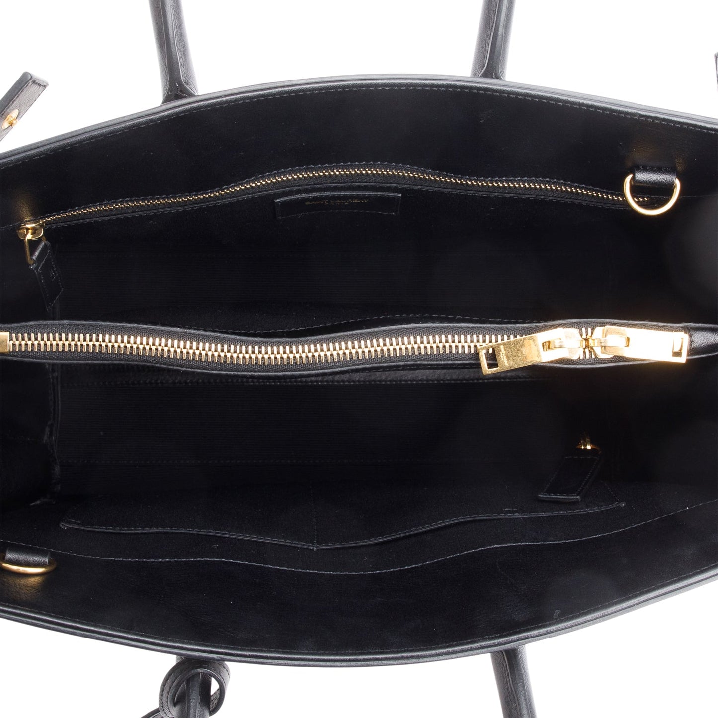 Saint Laurent Calfskin Bi-Color Small Sac De Jour