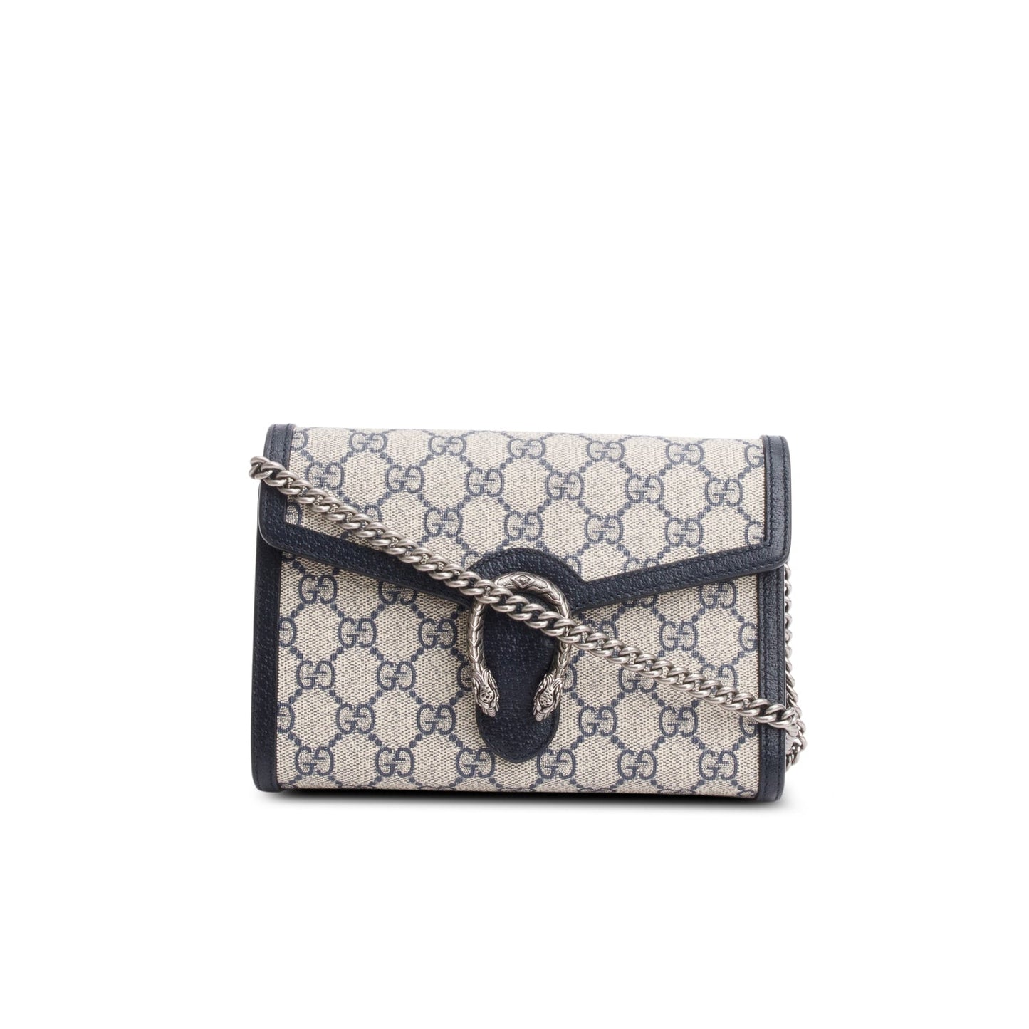 Gucci Beige/Blue Dionysus GG Supreme Wallet on Chain