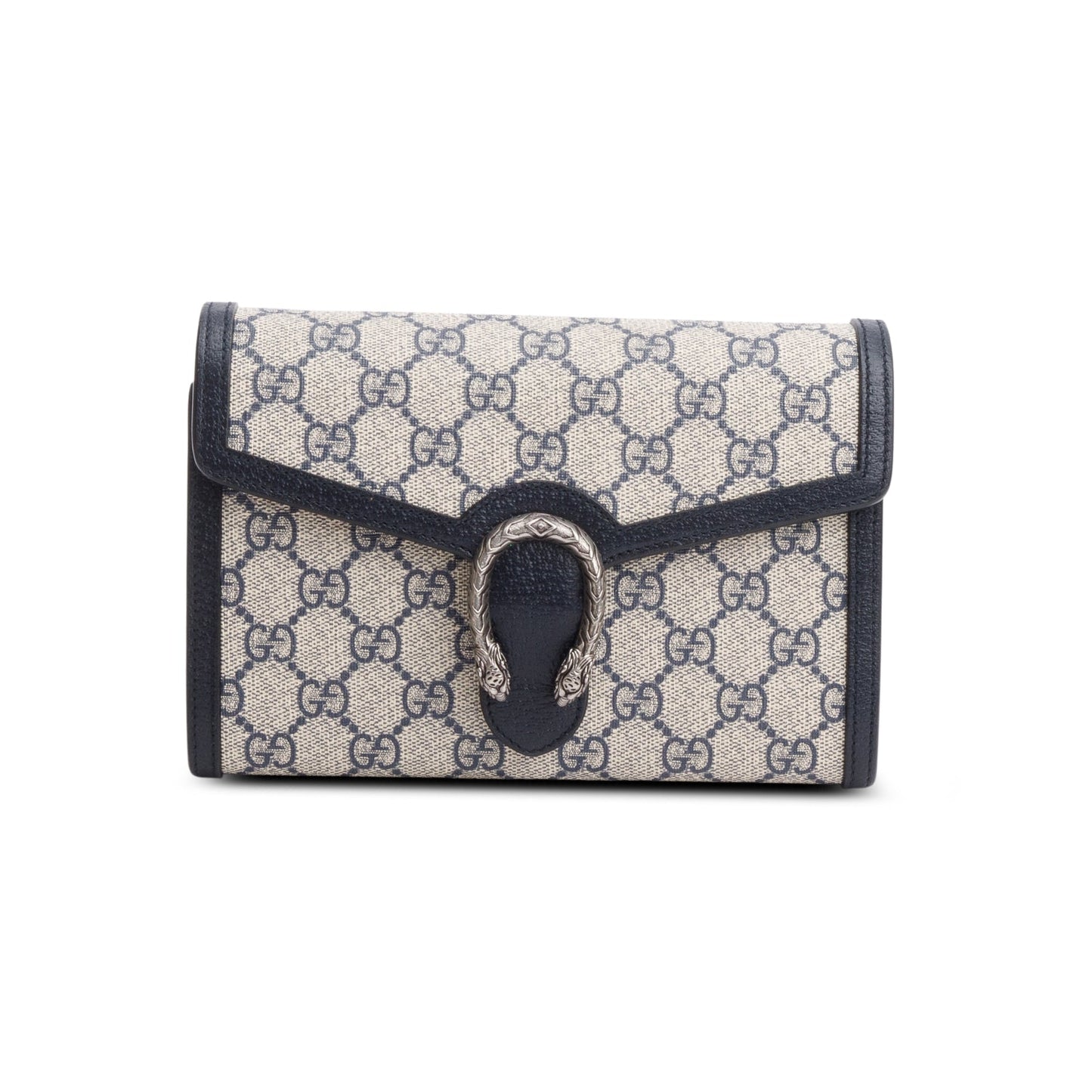Gucci Beige/Blue Dionysus GG Supreme Wallet on Chain