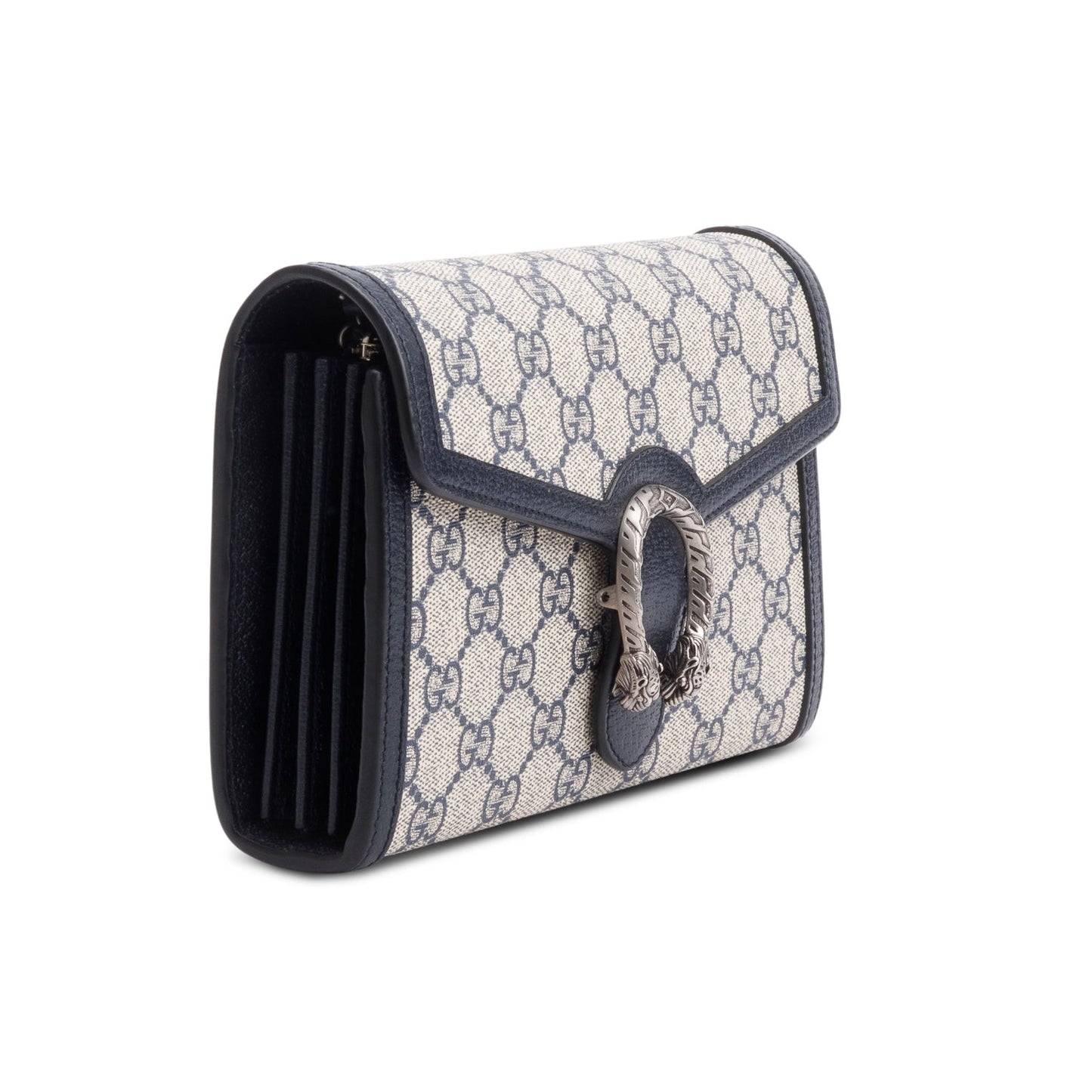 Gucci Beige/Blue Dionysus GG Supreme Wallet on Chain