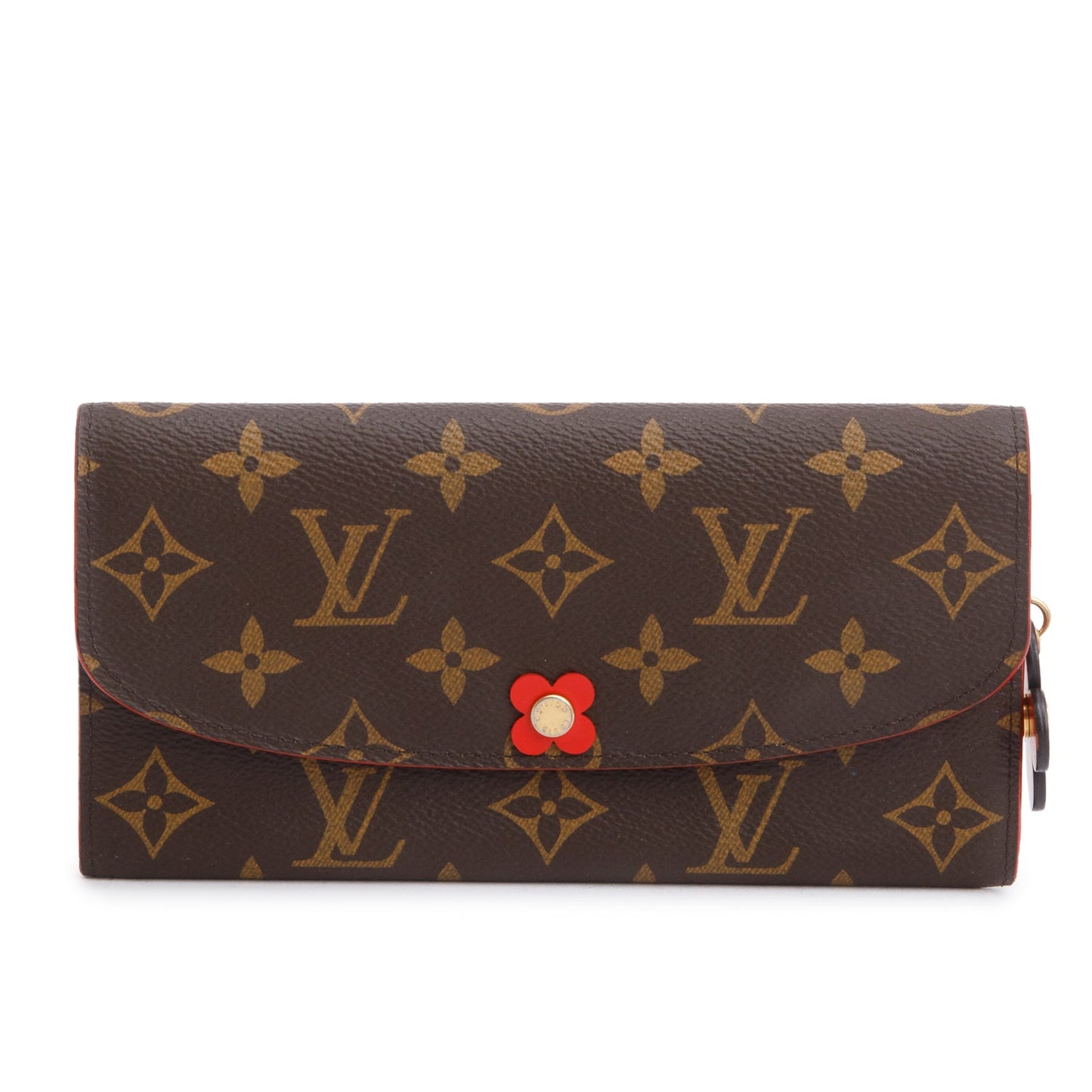 Louis Vuitton Monogram & Fuchsia Bloom Flower Emilie Wallet